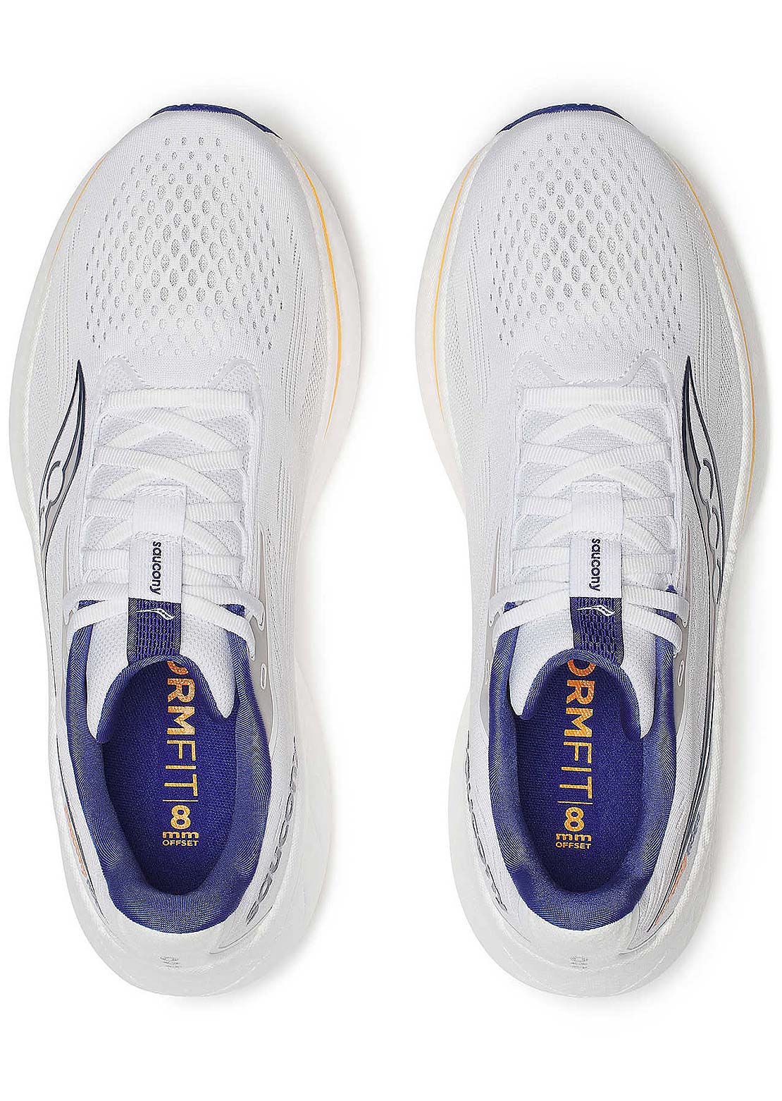 Saucony Men's Ride 18 Shoes White/Azurite