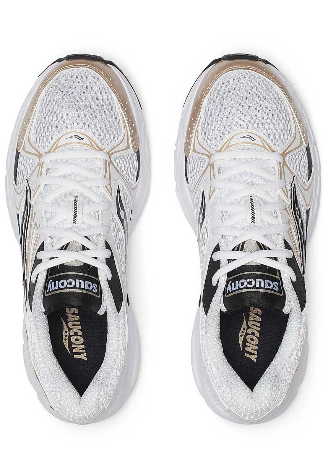 Saucony Men's Ride Millennium Shoes White/Gold/Black