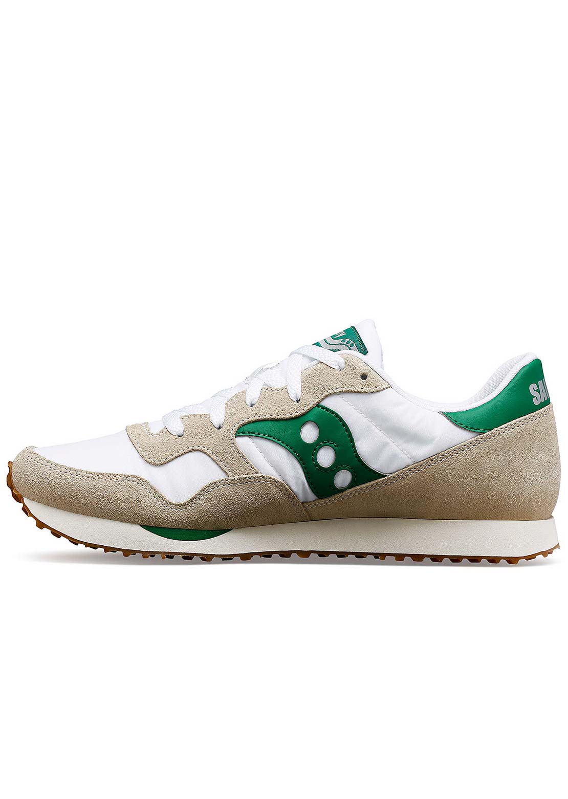 Saucony Unisex DXN Trainer Shoes White/Green