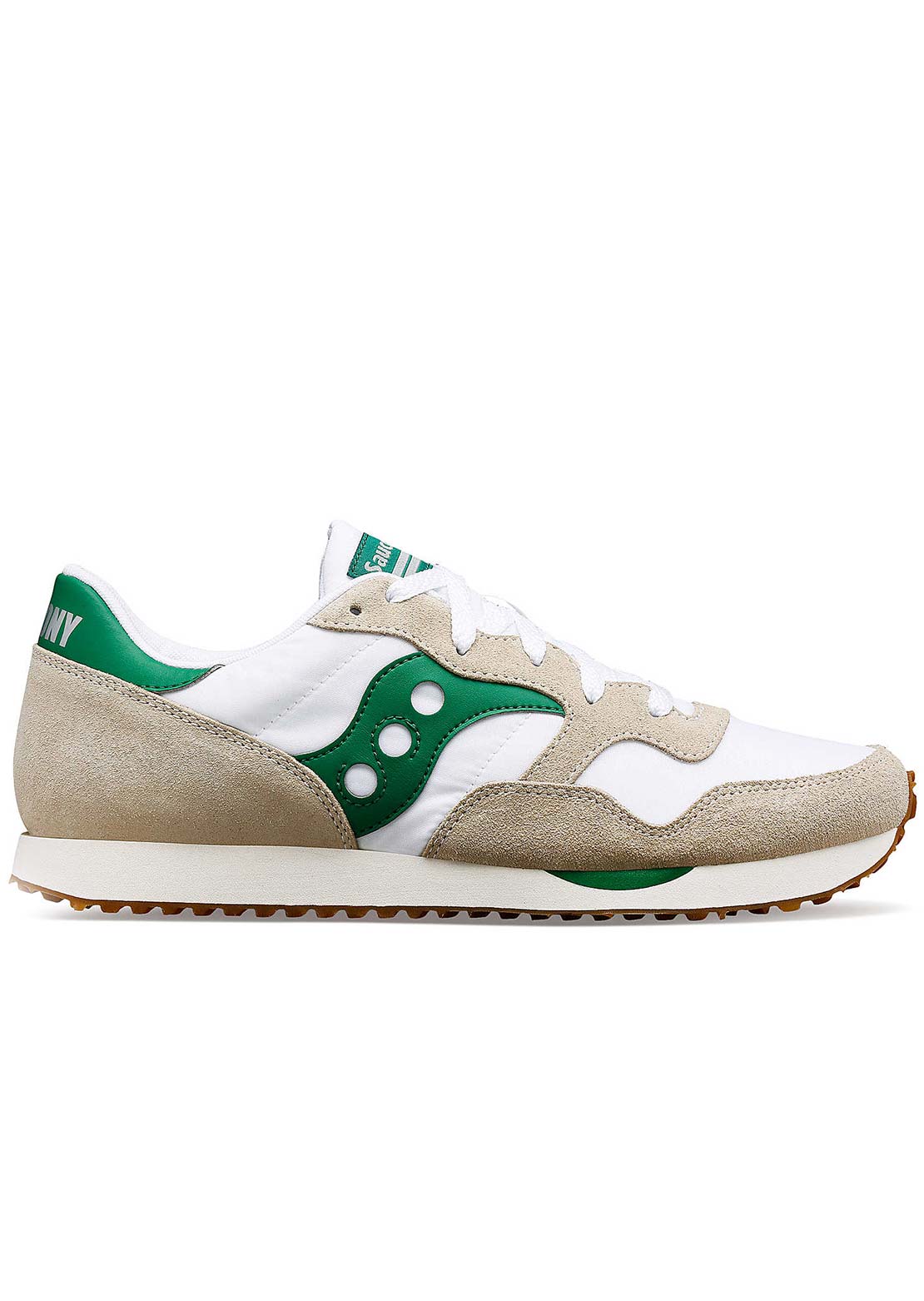 Saucony Unisex DXN Trainer Shoes White/Green