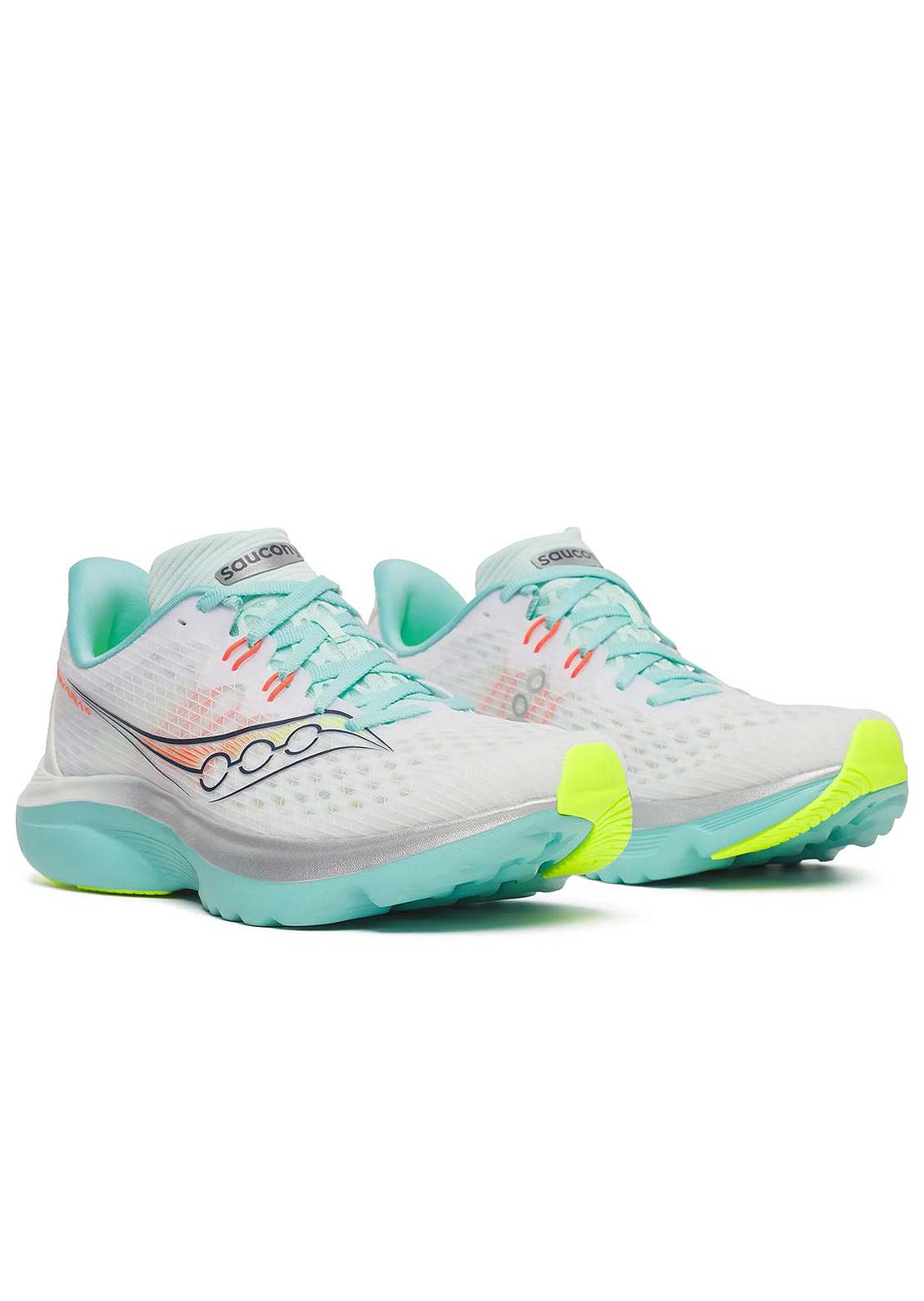 Saucony Women's Kinvara 16 Shoes White/Aqua