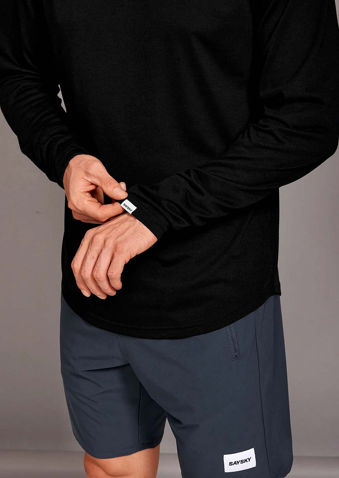 Saysky Men's Clean Motion Long Sleeve Black