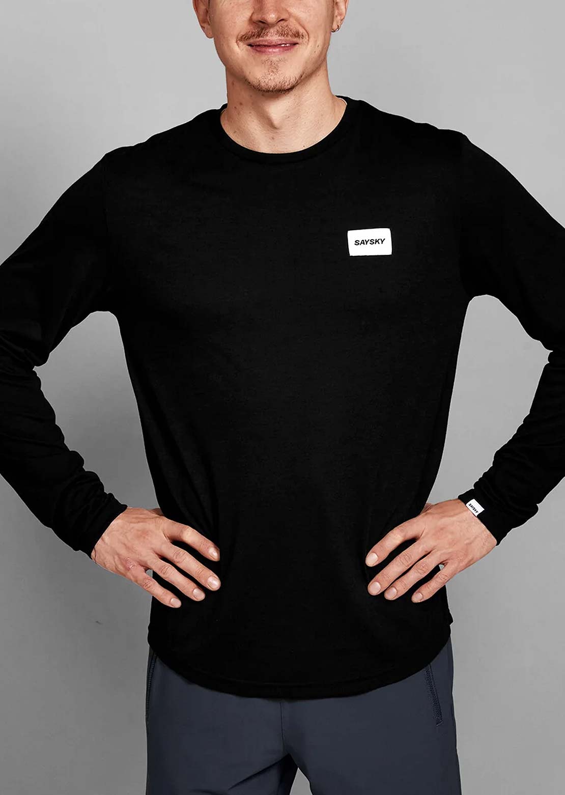 Saysky Men's Clean Motion Long Sleeve Black