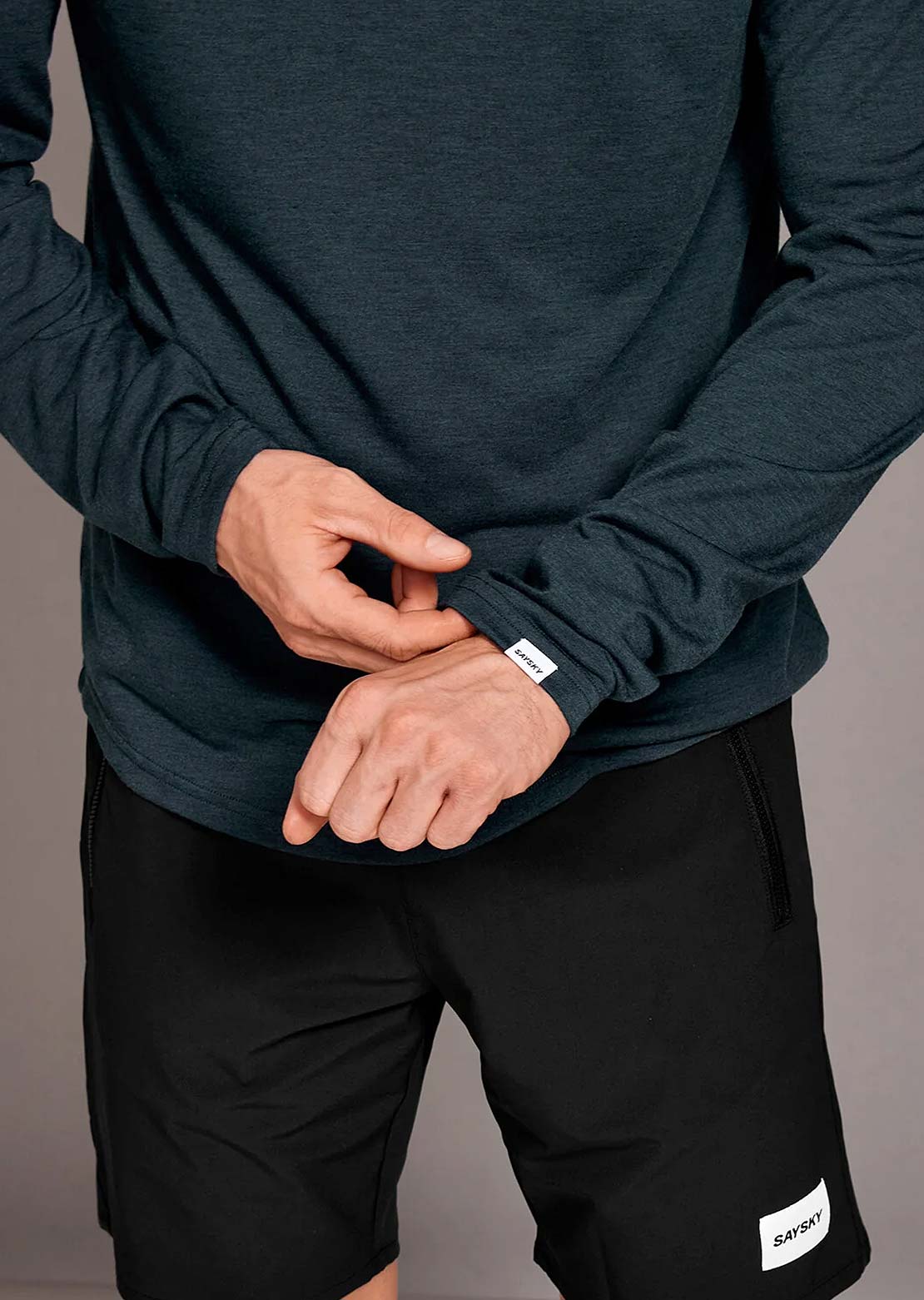 Saysky Men's Clean Motion Long Sleeve Grey