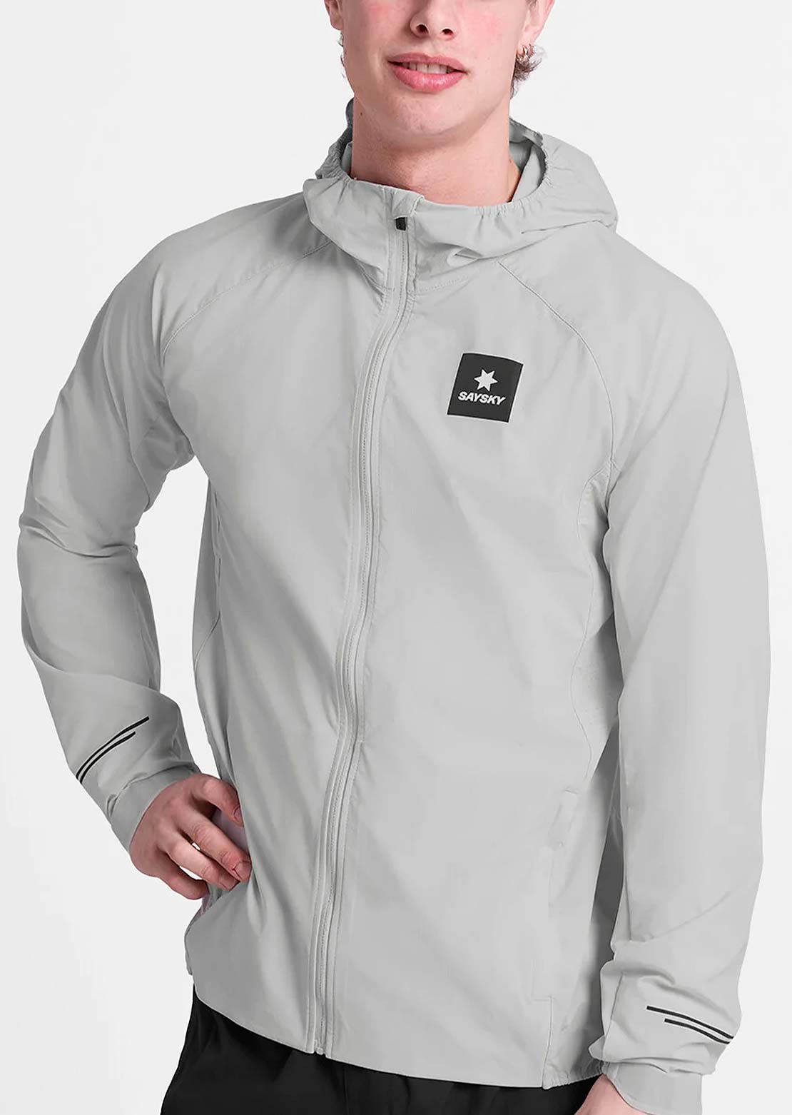 Saysky Men's Clean Pace Flex Hooded Jacket Grey