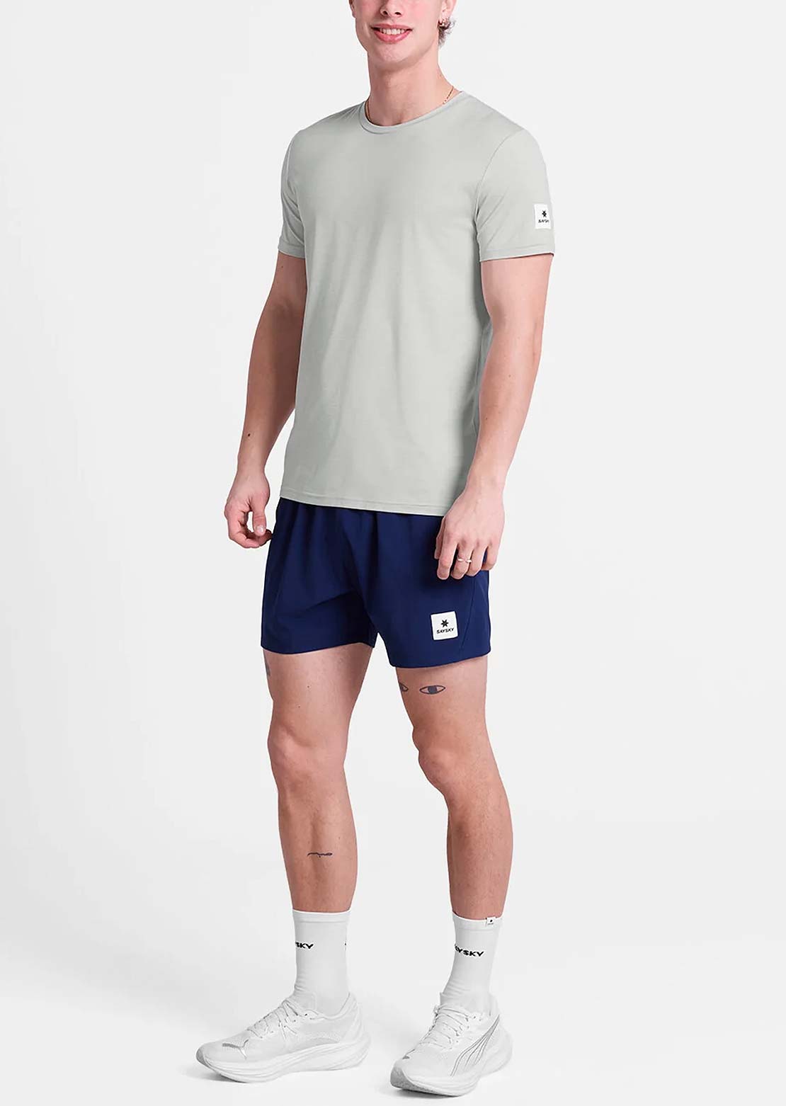 Saysky Men's Clean Pace T-Shirt Grey