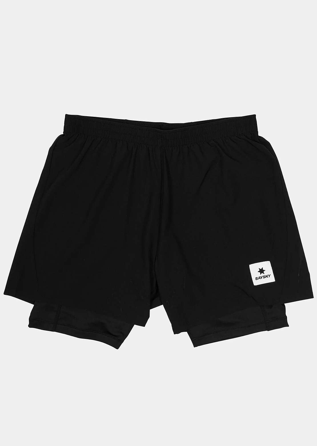 Saysky Men's Pace 2 in 1 5" Shorts Black