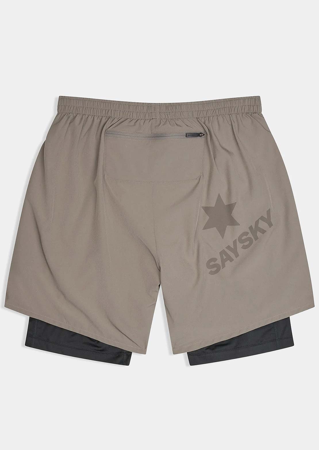 Saysky Men's Pace 2 in 1 5" Shorts Taupe