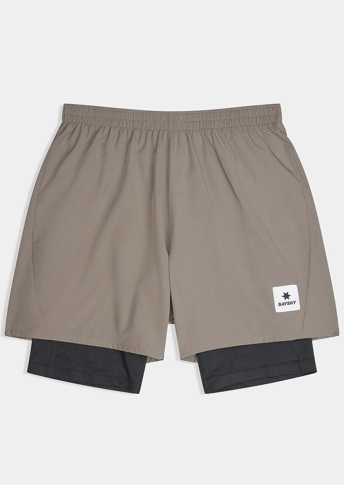 Saysky Men's Pace 2 in 1 5" Shorts Taupe
