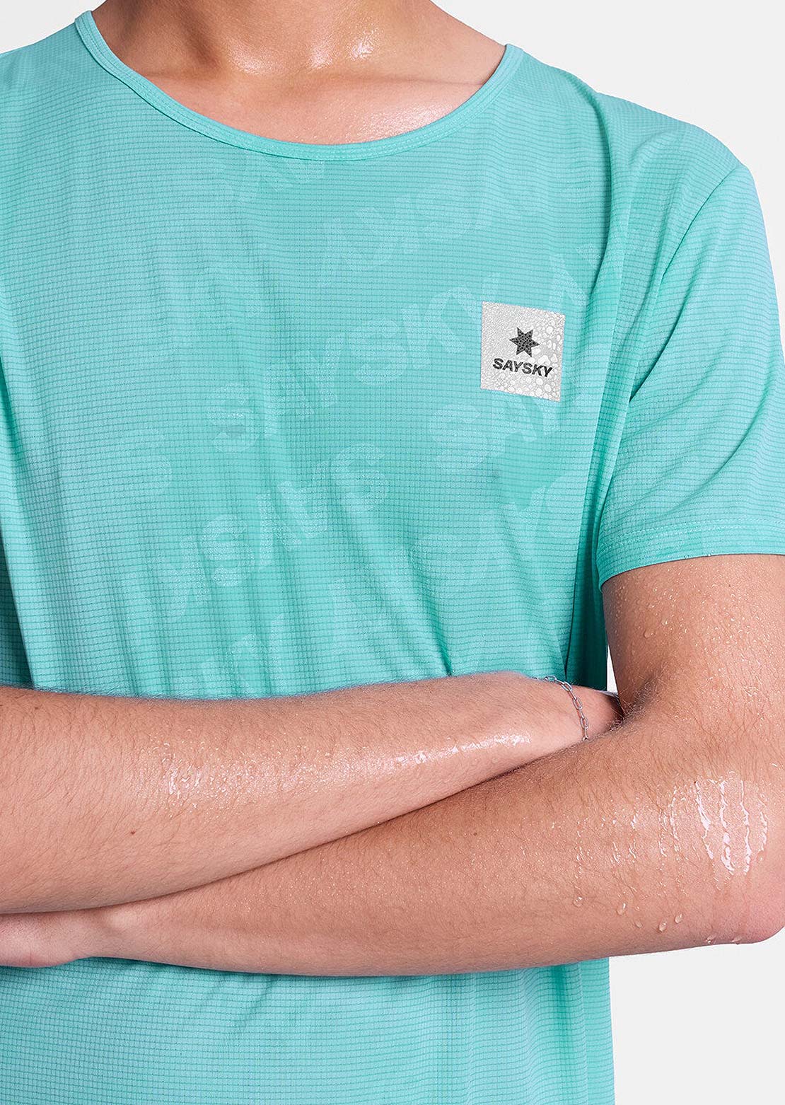 Saysky Men's Reactive Flow T-Shirt Blue Logo