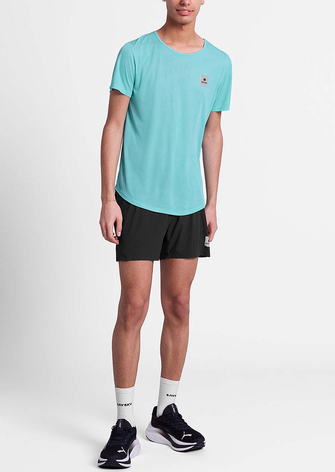 Saysky Men's Reactive Flow T-Shirt Blue Logo