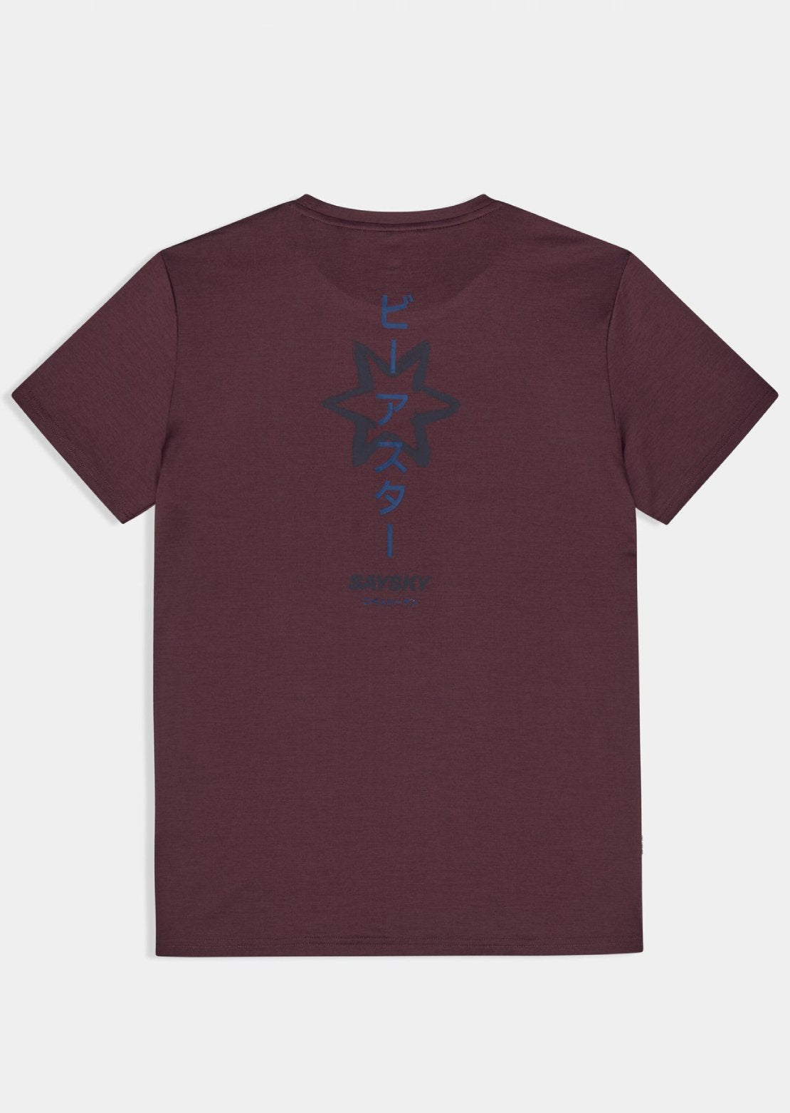 Saysky Men's X Checks of Edo Pace T-Shirt Burgundy