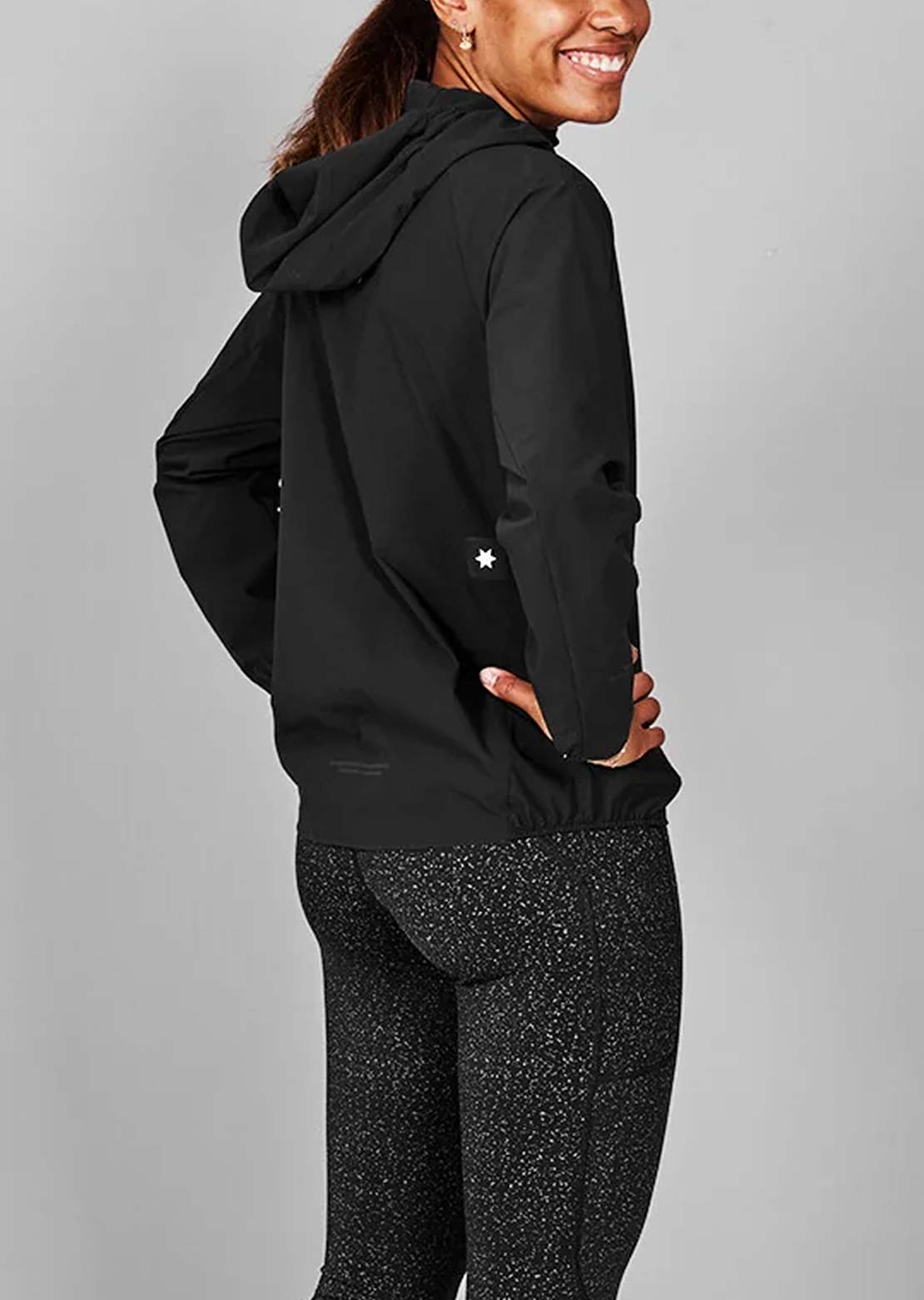 Saysky Women's Clean Pace Flex Hooded Jacket Black