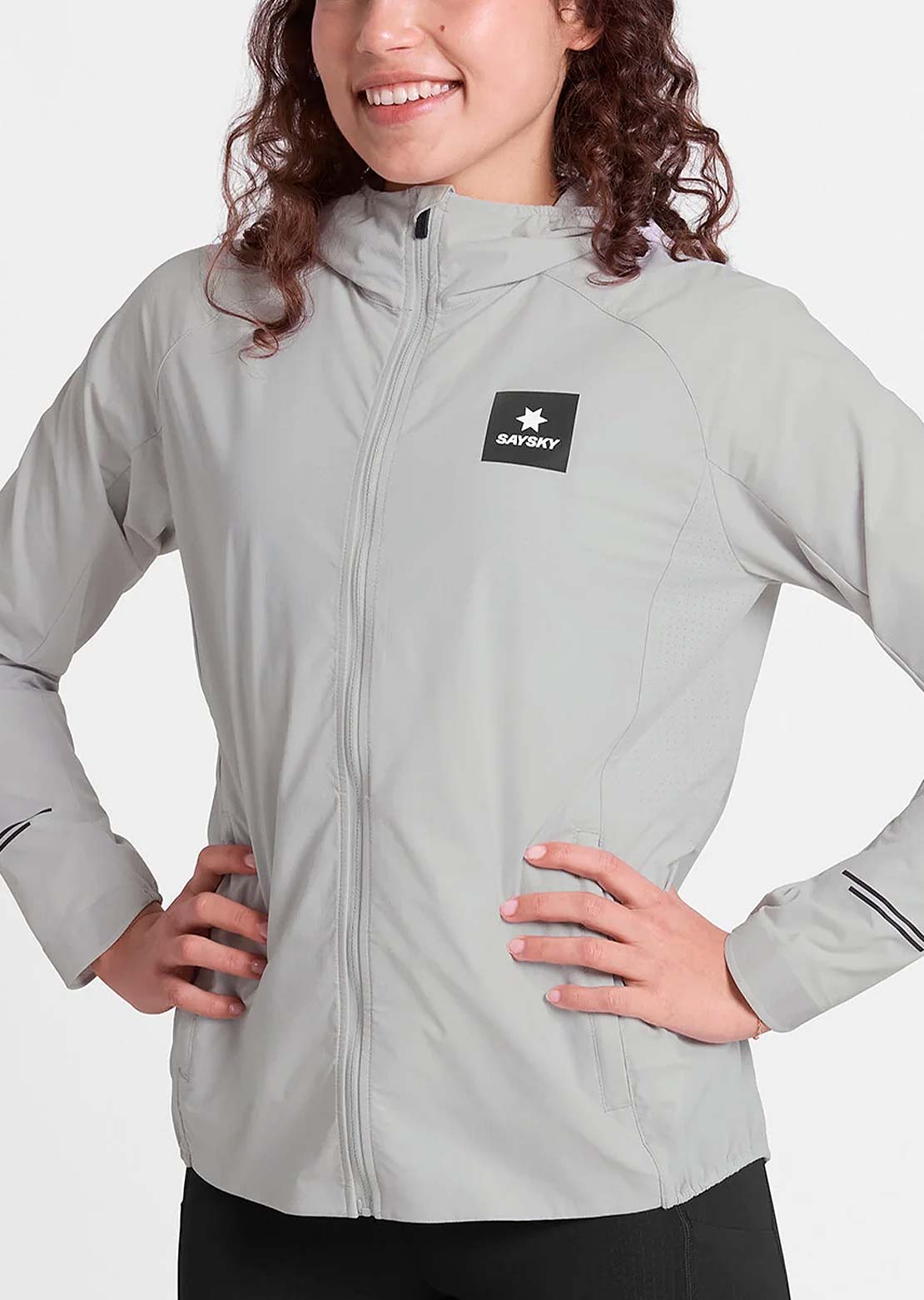Saysky Women's Clean Pace Flex Hooded Jacket Grey