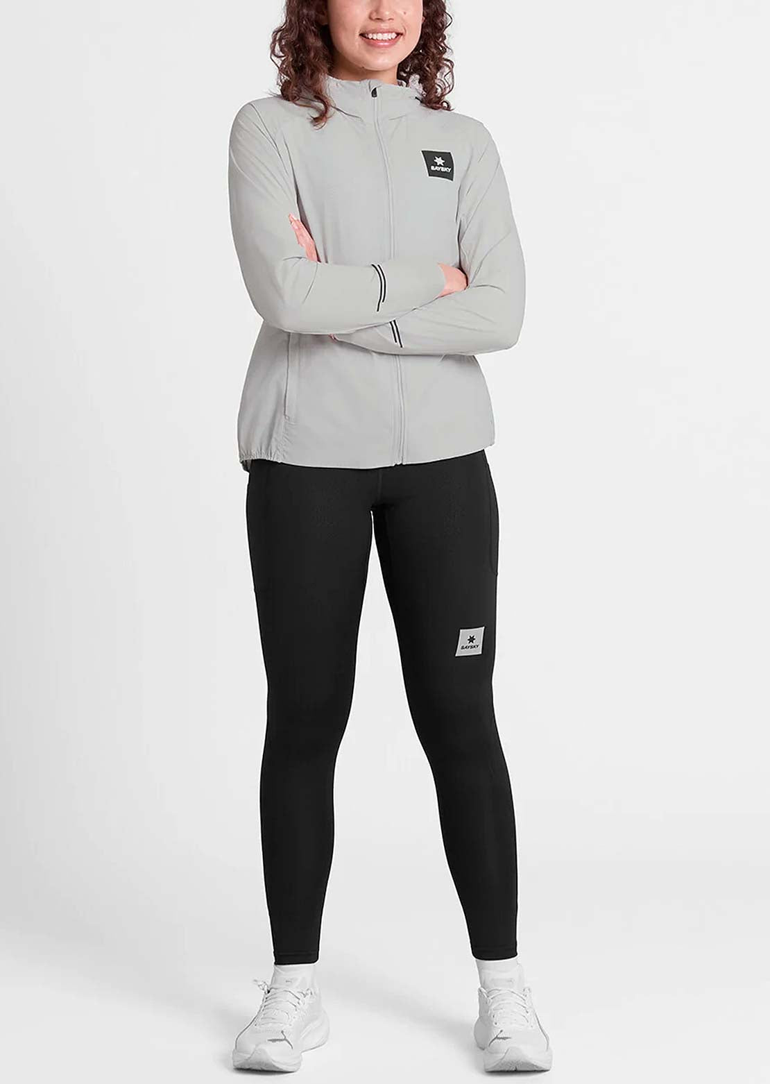 Saysky Women's Clean Pace Flex Hooded Jacket Grey