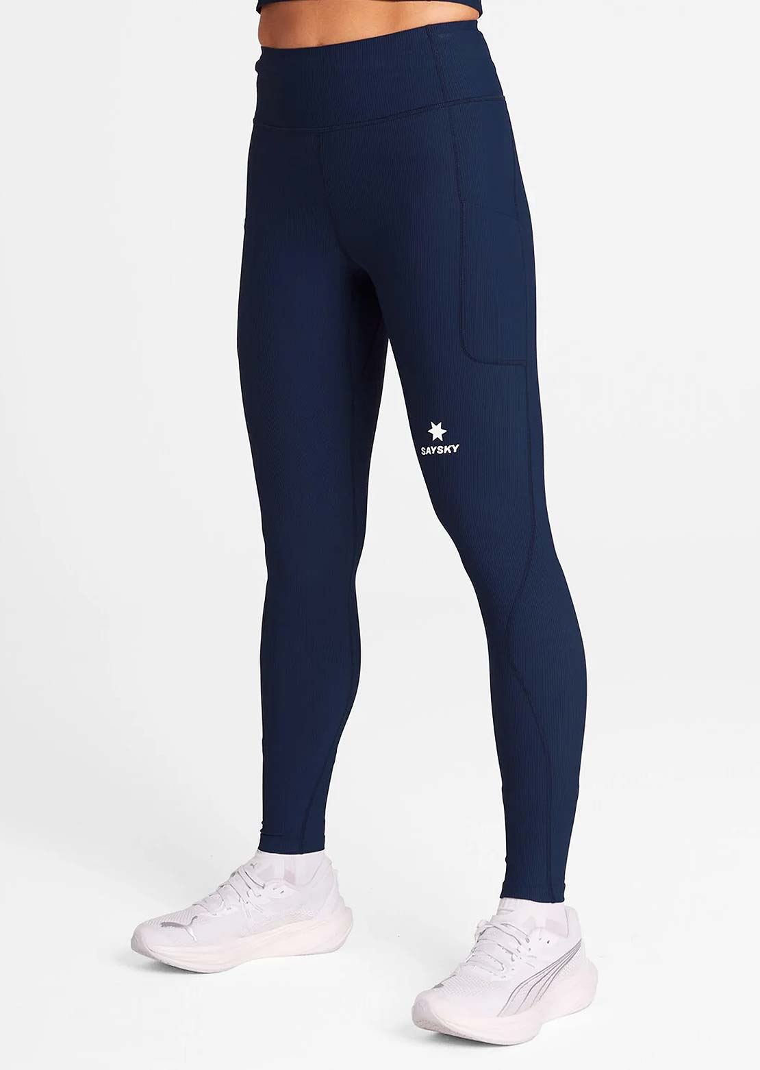 Saysky Women's Combat+ Rib Long Tights Blue