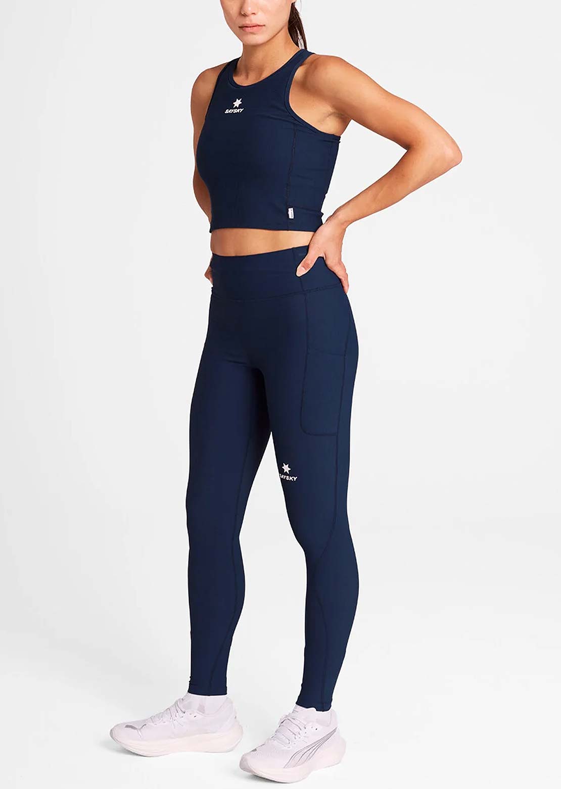 Saysky Women's Combat+ Rib Long Tights Blue
