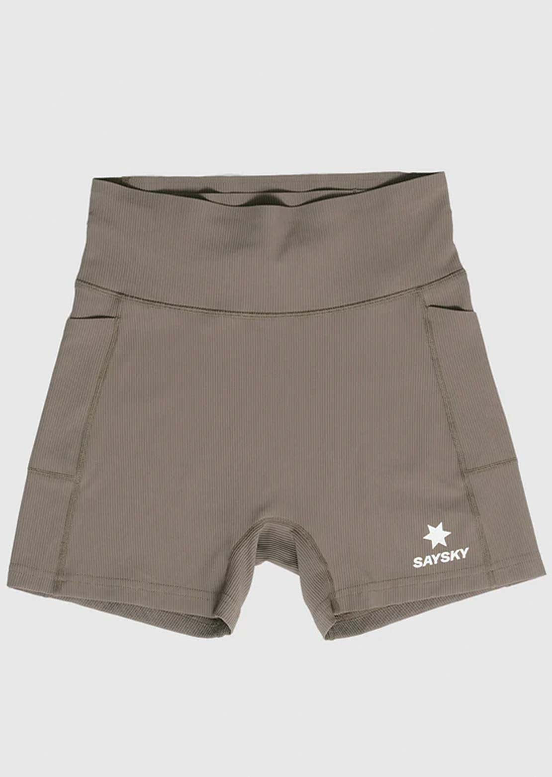 Saysky Women's Combat+ Rib Short 4" Tights Taupe