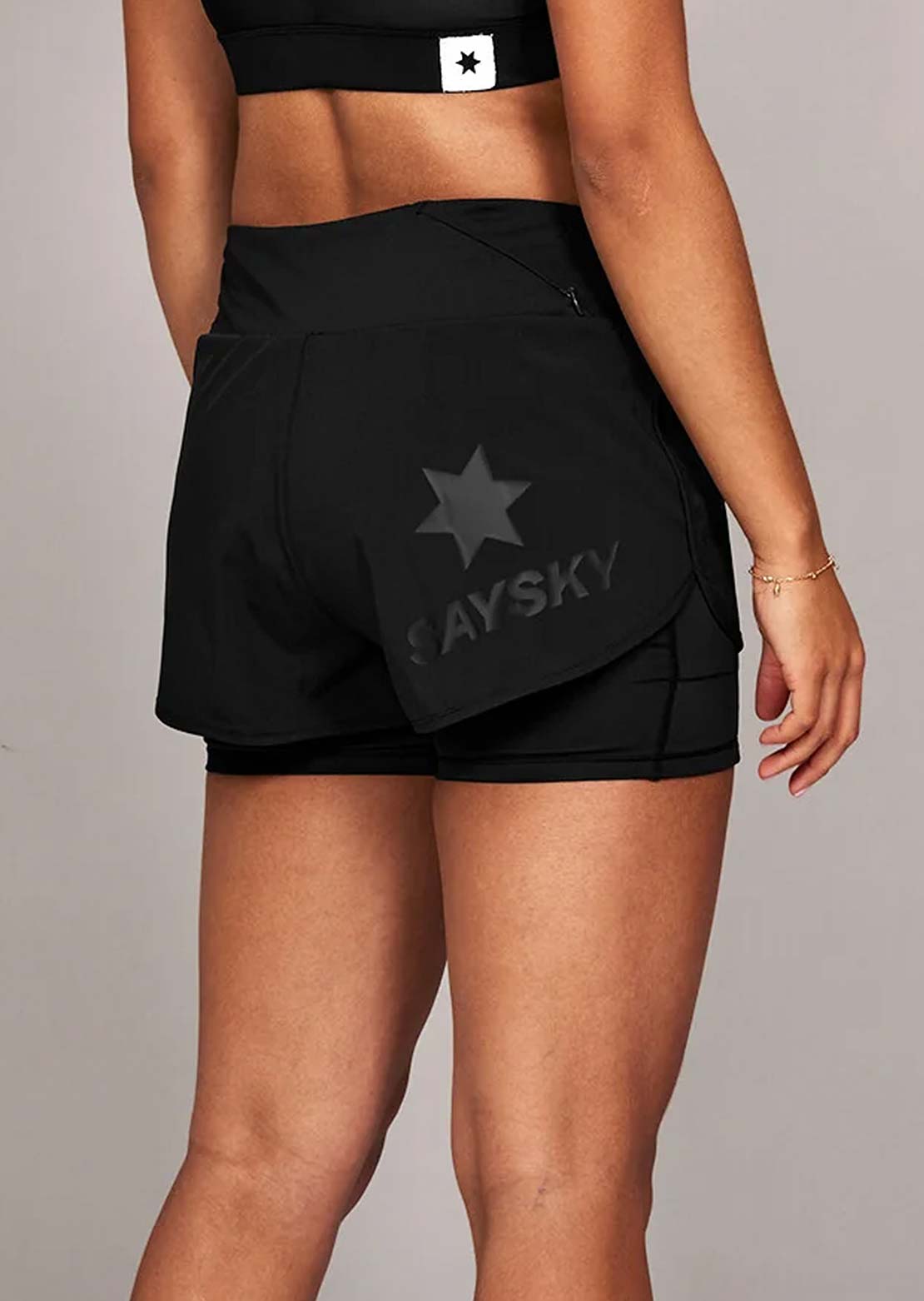 Saysky Women's Pace 2 in 1 3" Shorts Black