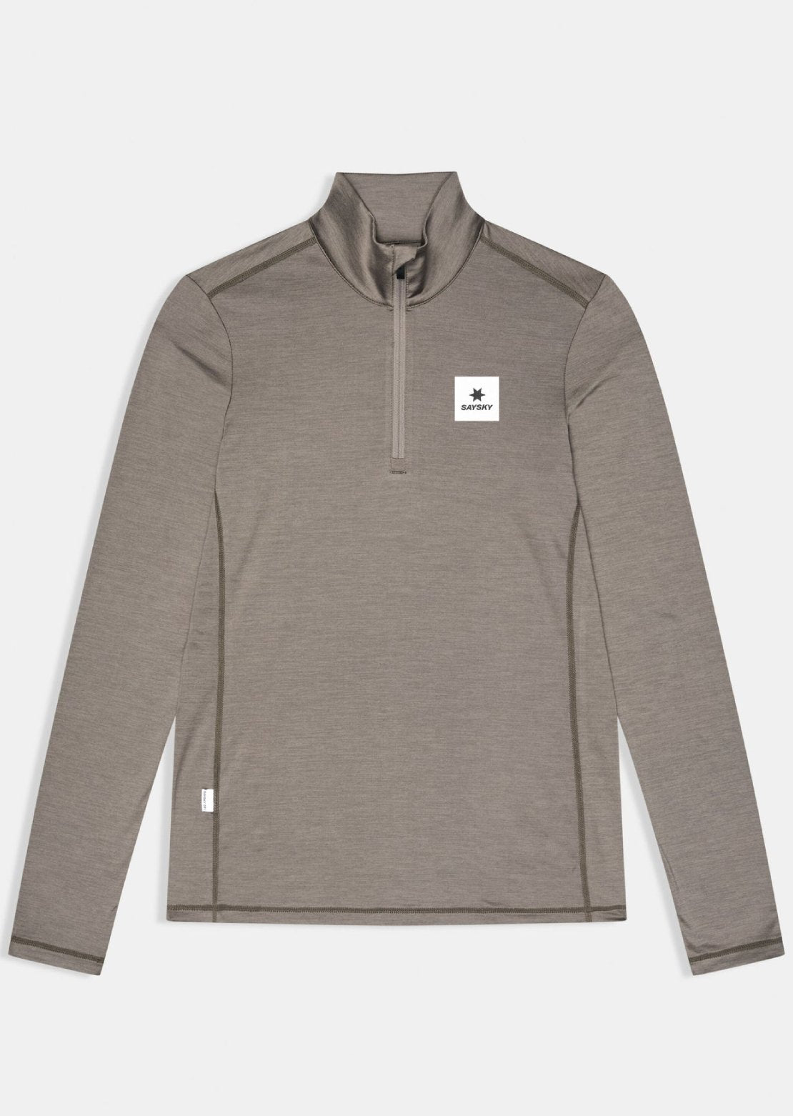 Saysky Women's Pace Half Zip Long Sleeve Taupe