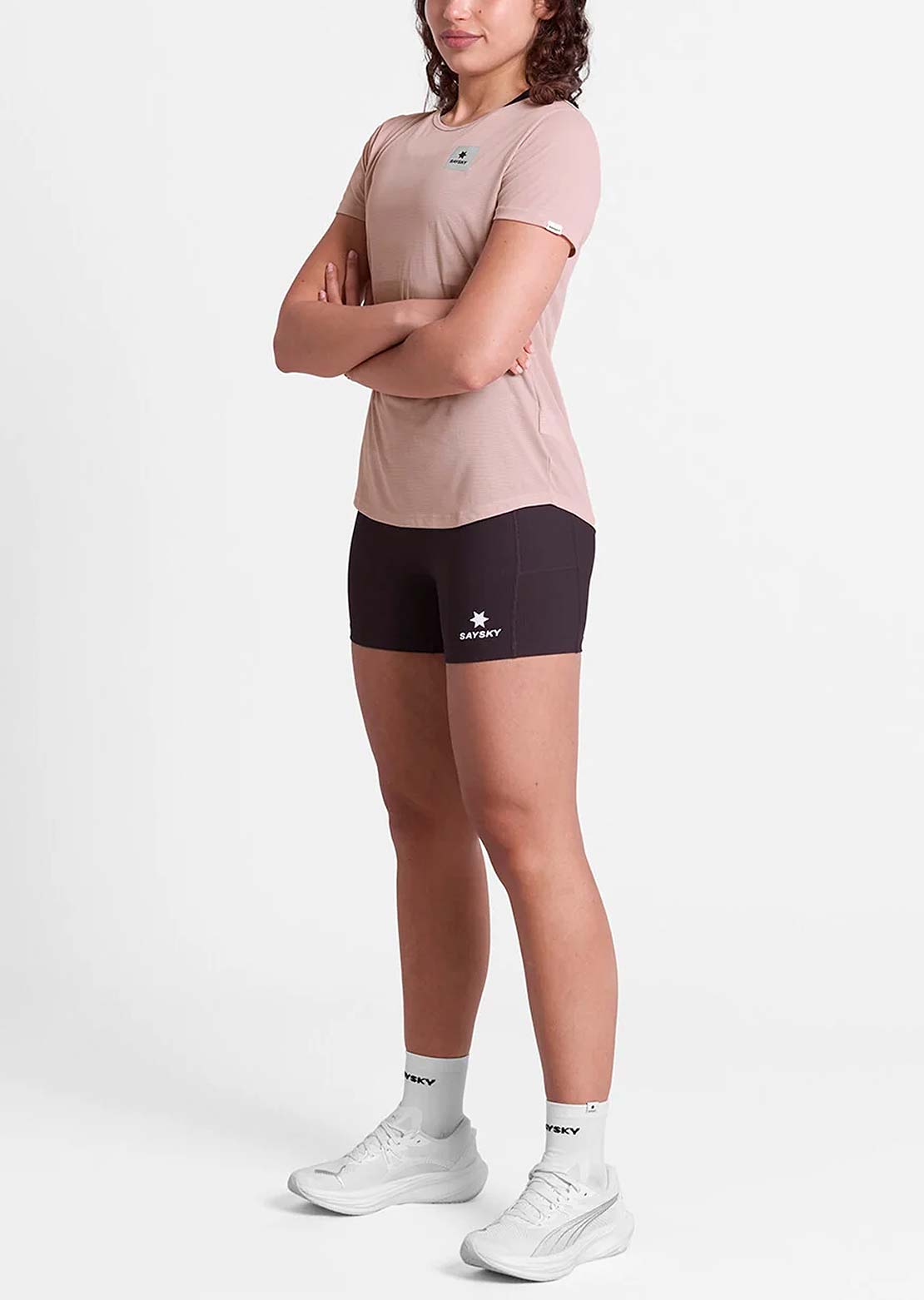 Saysky Women's Reactive Flow T-Shirt Pink Logo