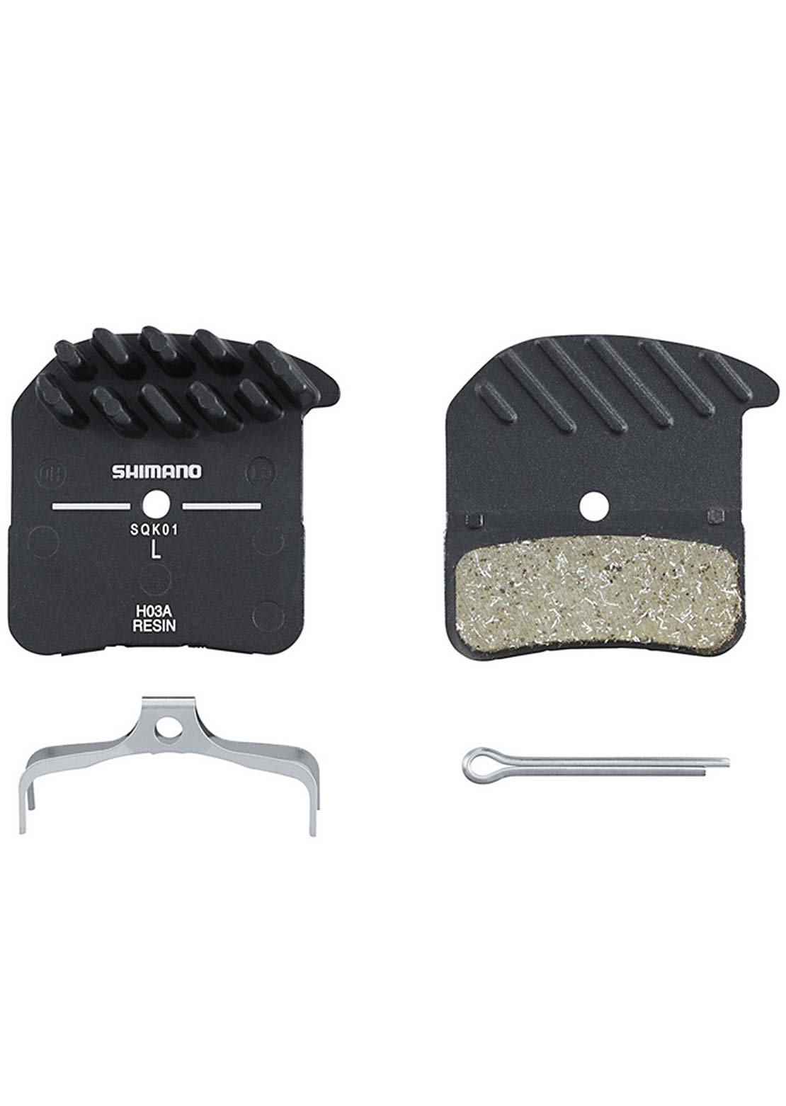 Shimano H03A Resin Disk Brake Pad with Fin & Spring
