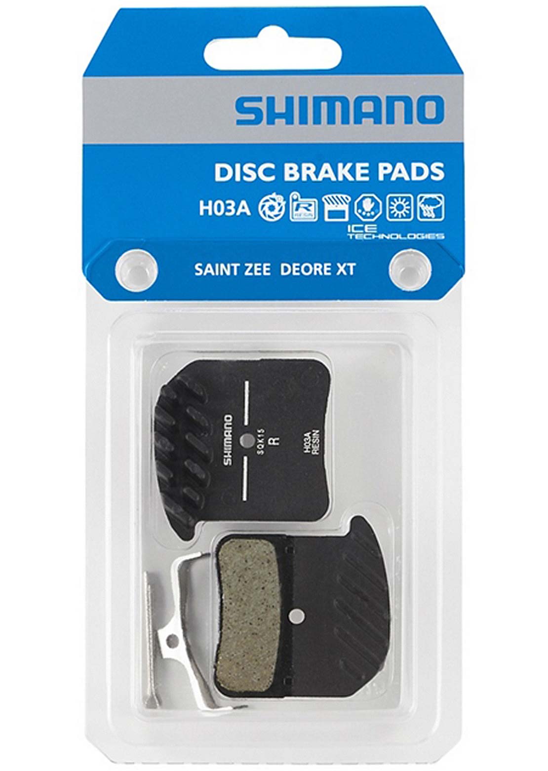 Shimano H03A Resin Disk Brake Pad with Fin &amp; Spring
