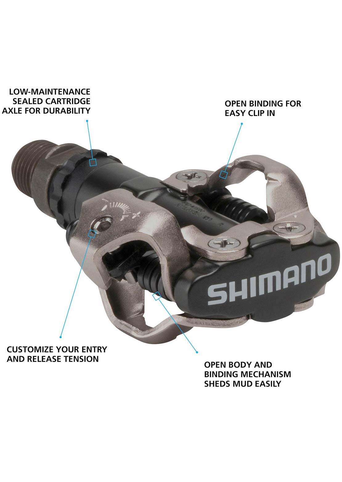 Shimano PD-M520L With Cleat Pedals Black