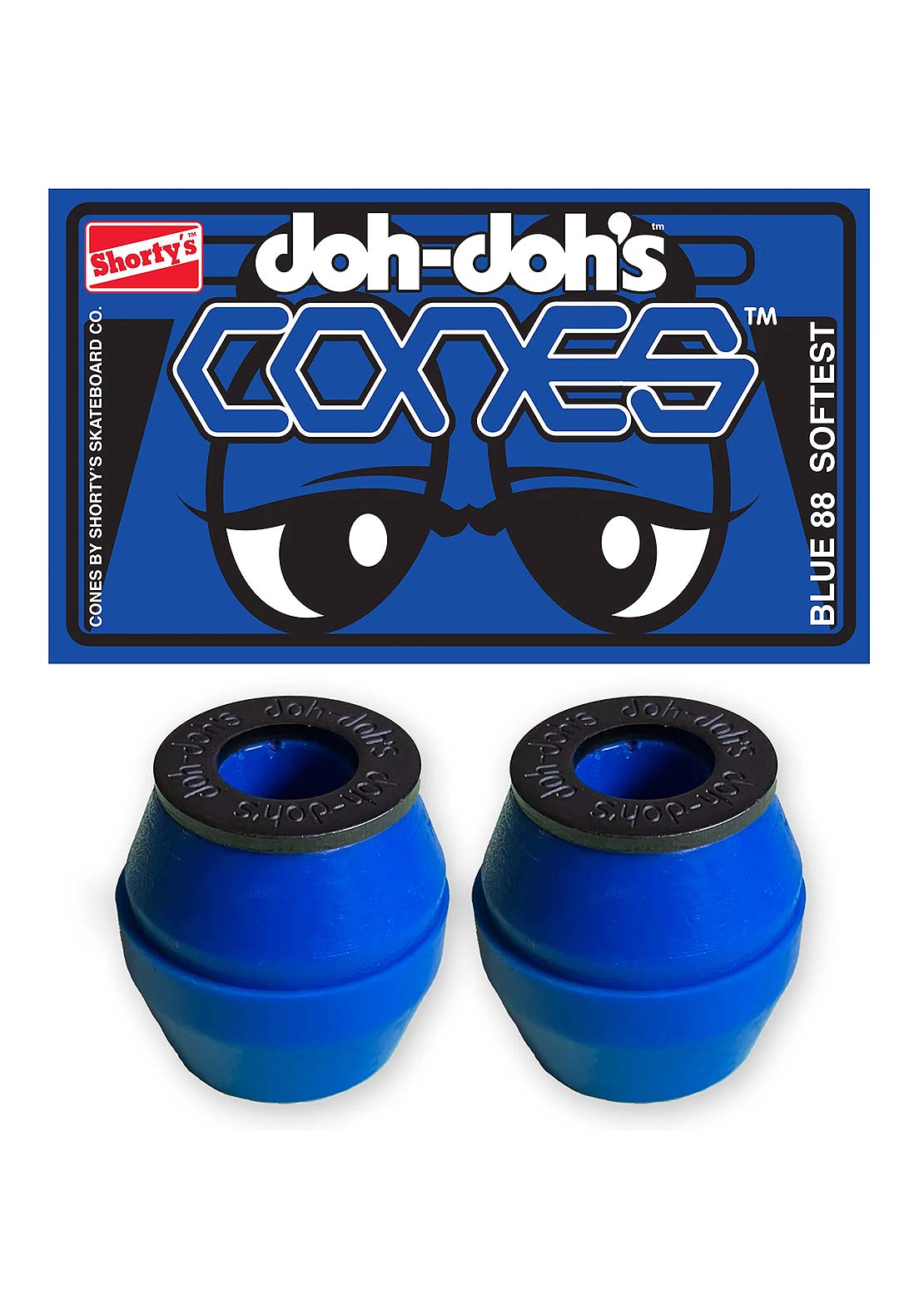 Shorty's Soft 88A Cones Bushings Blue