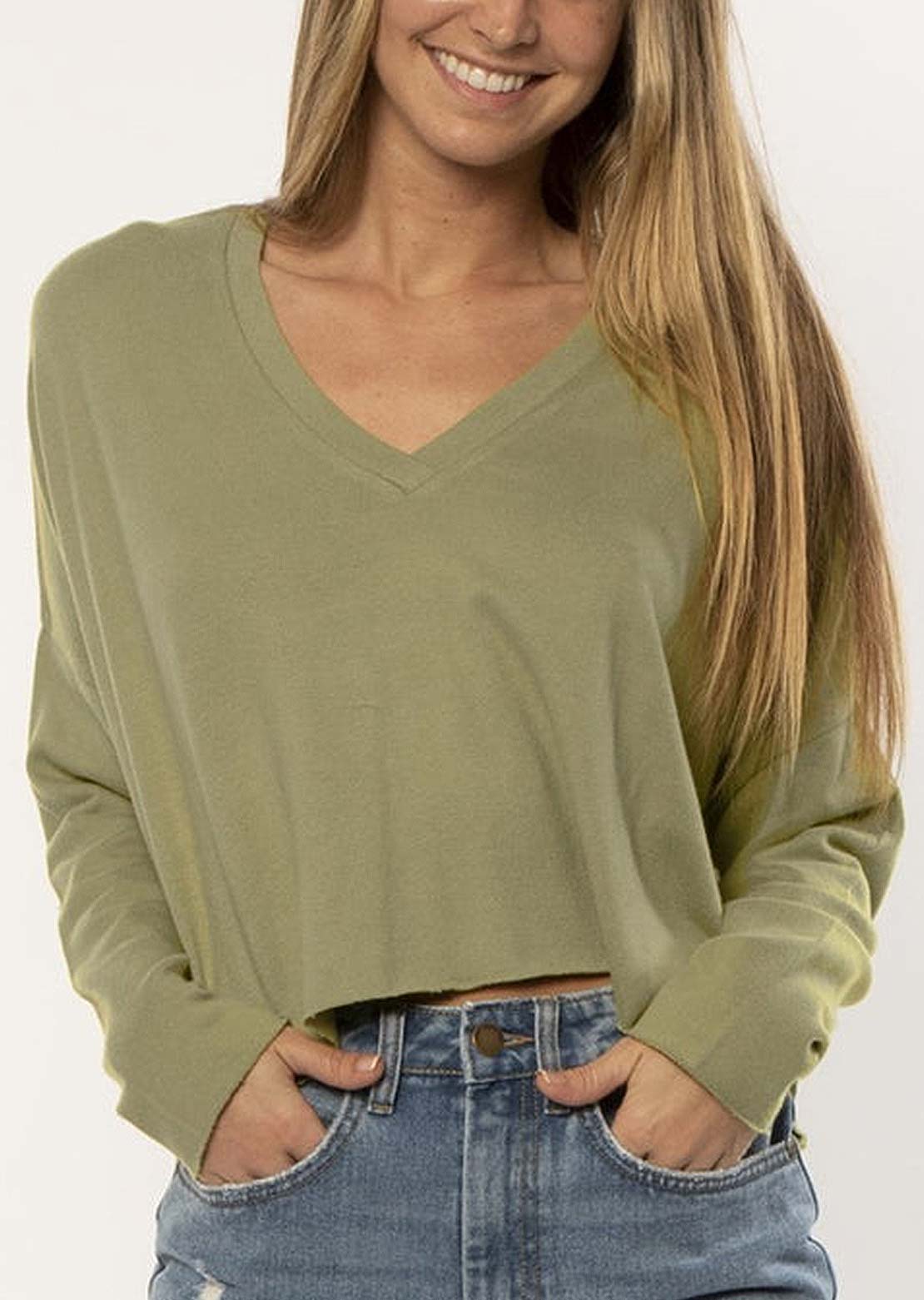 Sisstr Women&#39;s Lotus Knit Long Sleeve Sea Moss