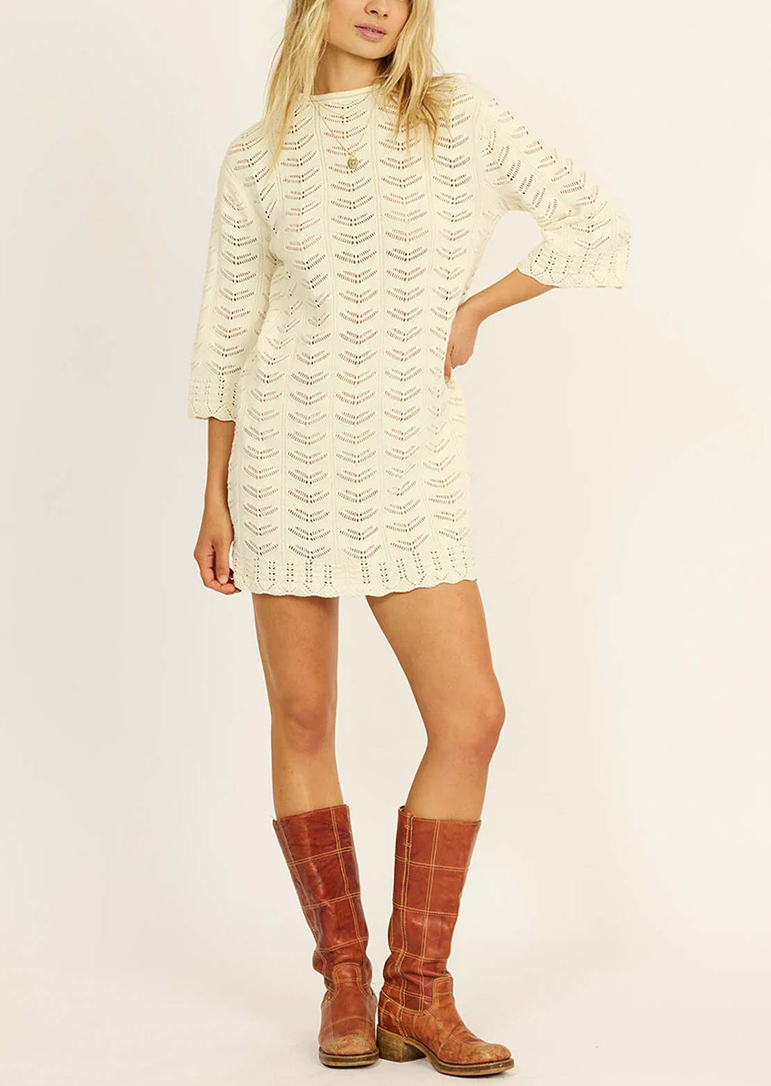 Sisstr Women's Salt Kiss Crochet Dress Sea Salt