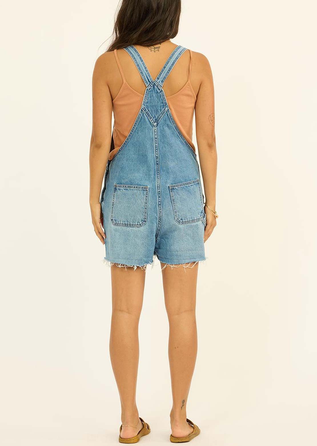 Sisstr Women's Salty Days Woven Shortall Indigo Wash