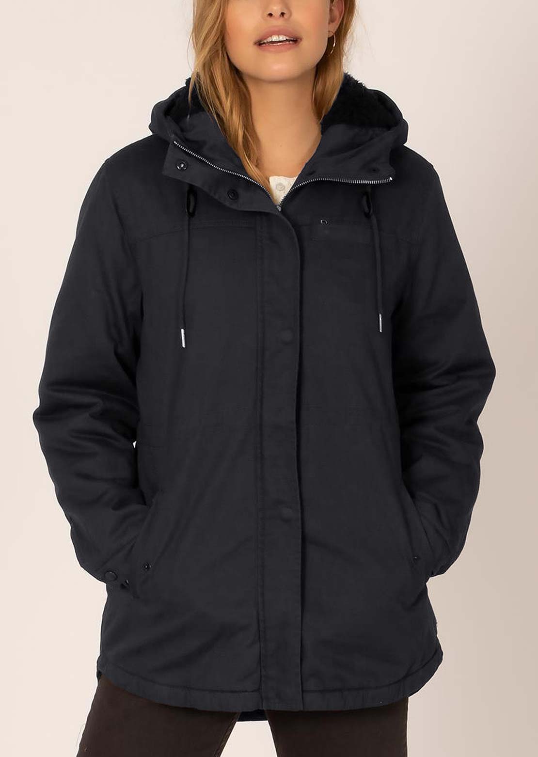 Sisstr Women's Shelter Me Woven Jacket Midnight