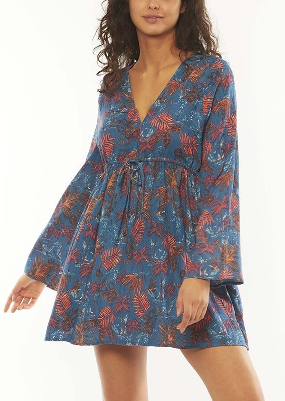 Sisstr Women&#39;s Starchild Long Sleeve Woven Dress Blue Iris