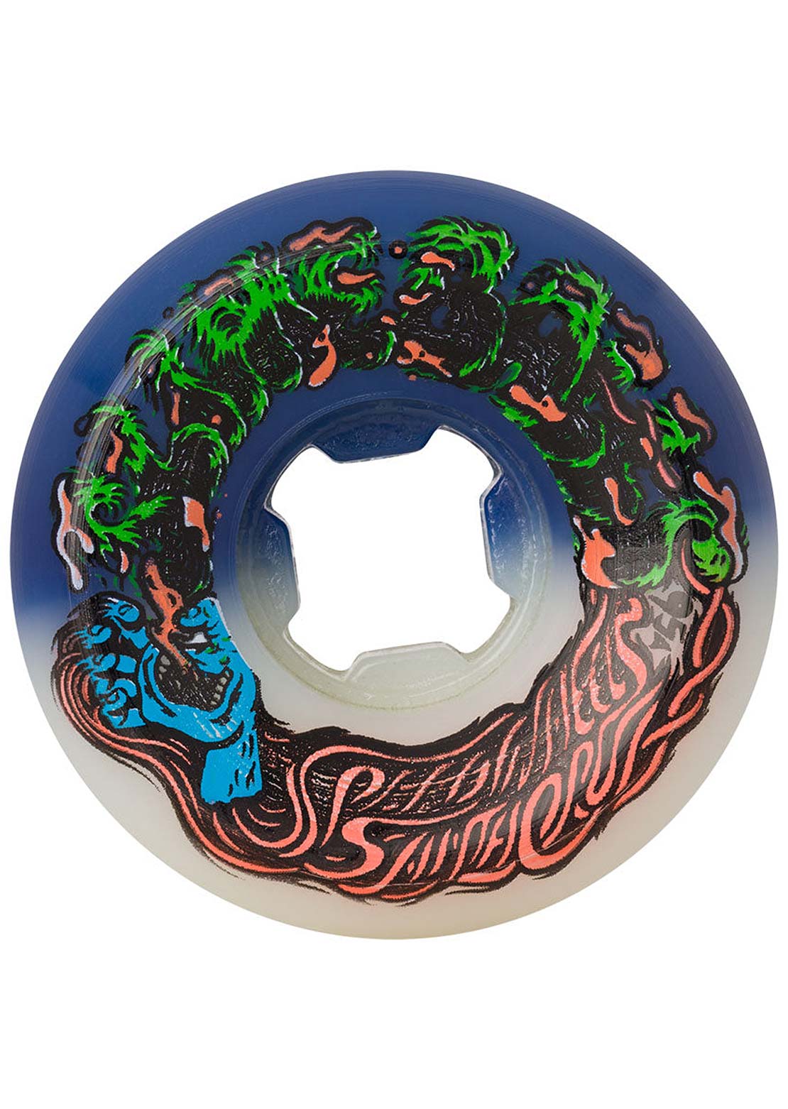 Slime Balls Hairballs 50-50 95A Skateboard Wheels White/Blue