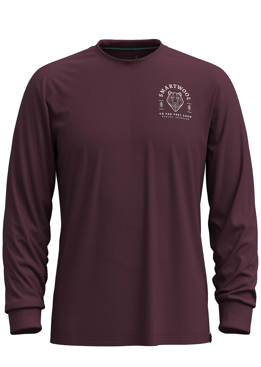 Smartwool Bear Stare Graphic Long Sleeve T-Shirt Eggplant
