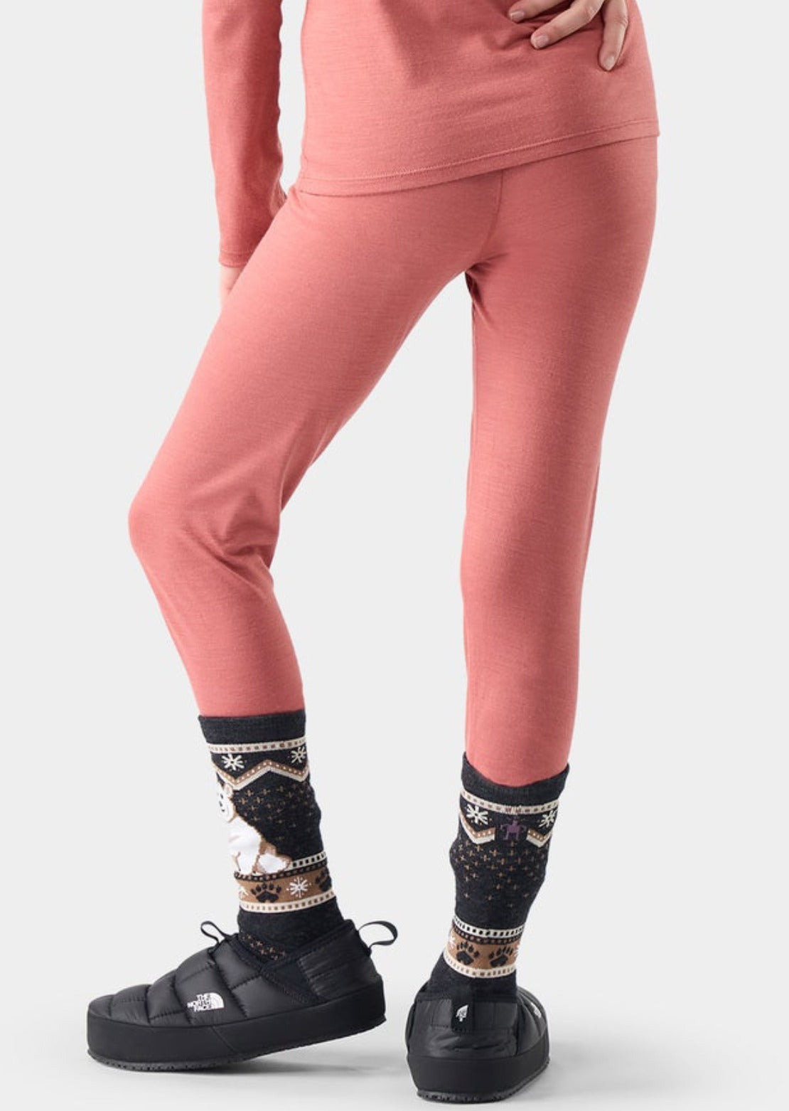 Smartwool Junior Classic Merino Blend Boxed Base Layer Bottom Rosewood