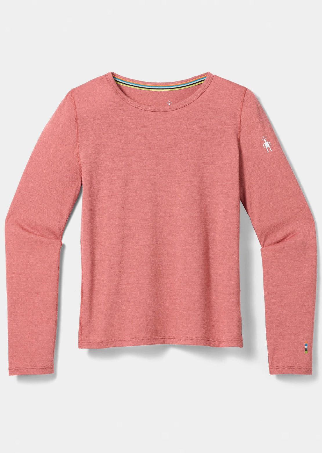 Smartwool Junior Classic Merino Blend Crewneck Boxed Base Layer Top Rosewood