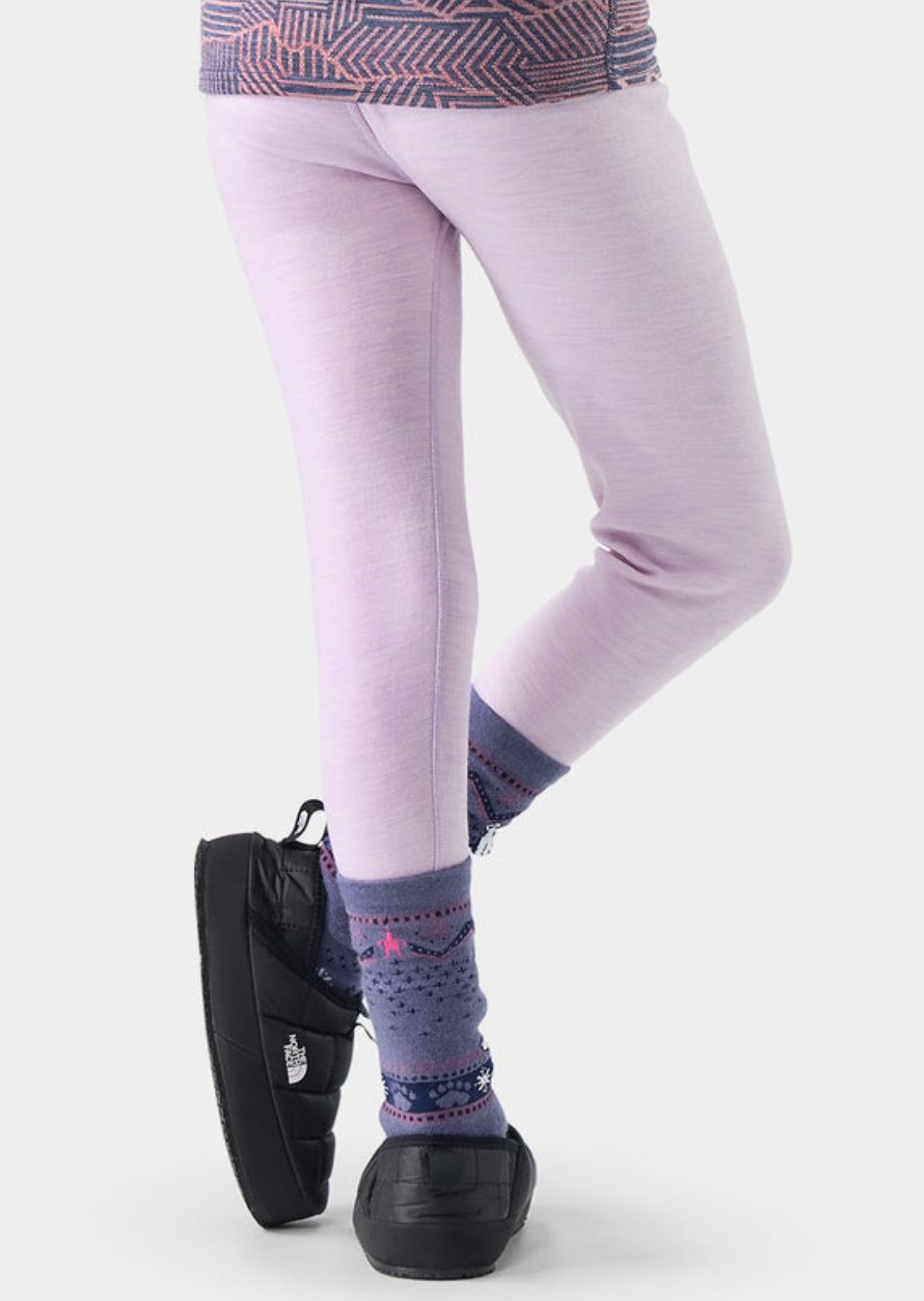 Smartwool Junior Classic Thermal Merino Base Layer Bottom Lavender Sky Heather