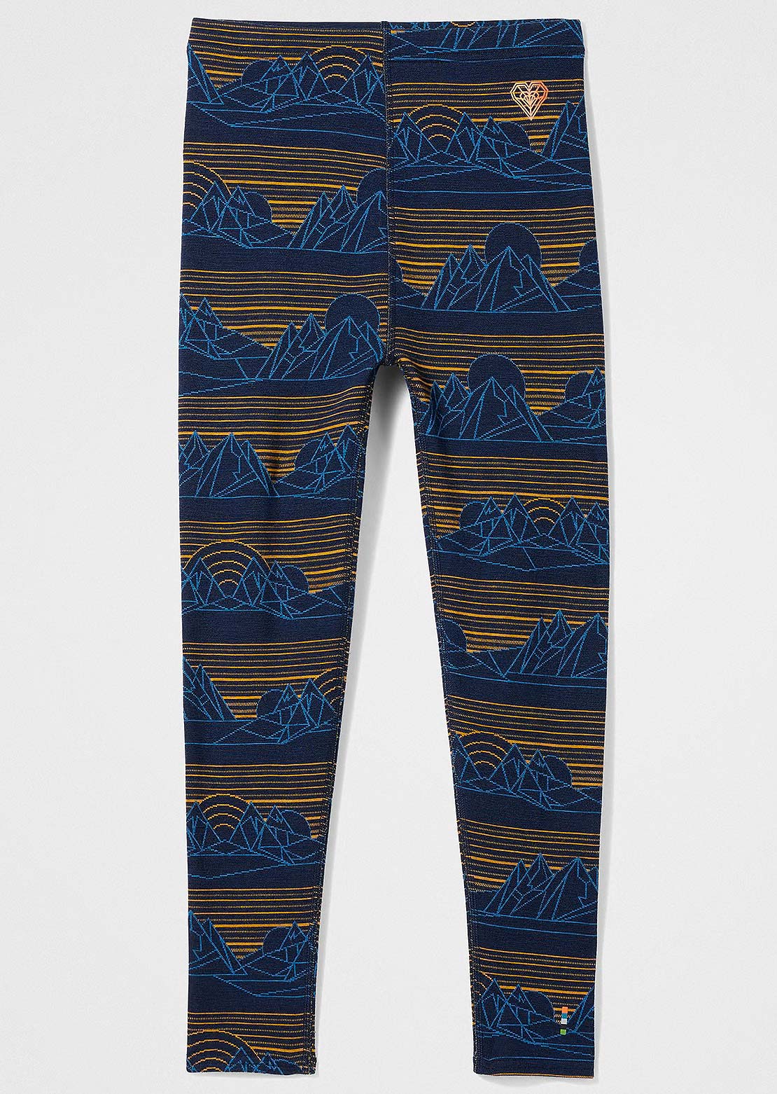 Smartwool Junior Classic Thermal Merino Base Layer Bottom Deep Navy Geo Peaks