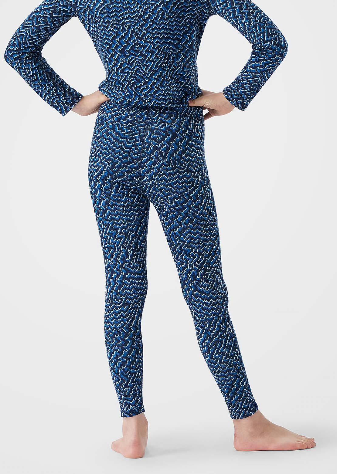 Smartwool Junior Classic Thermal Merino Base Layer Bottom Nival Blue Retro Line