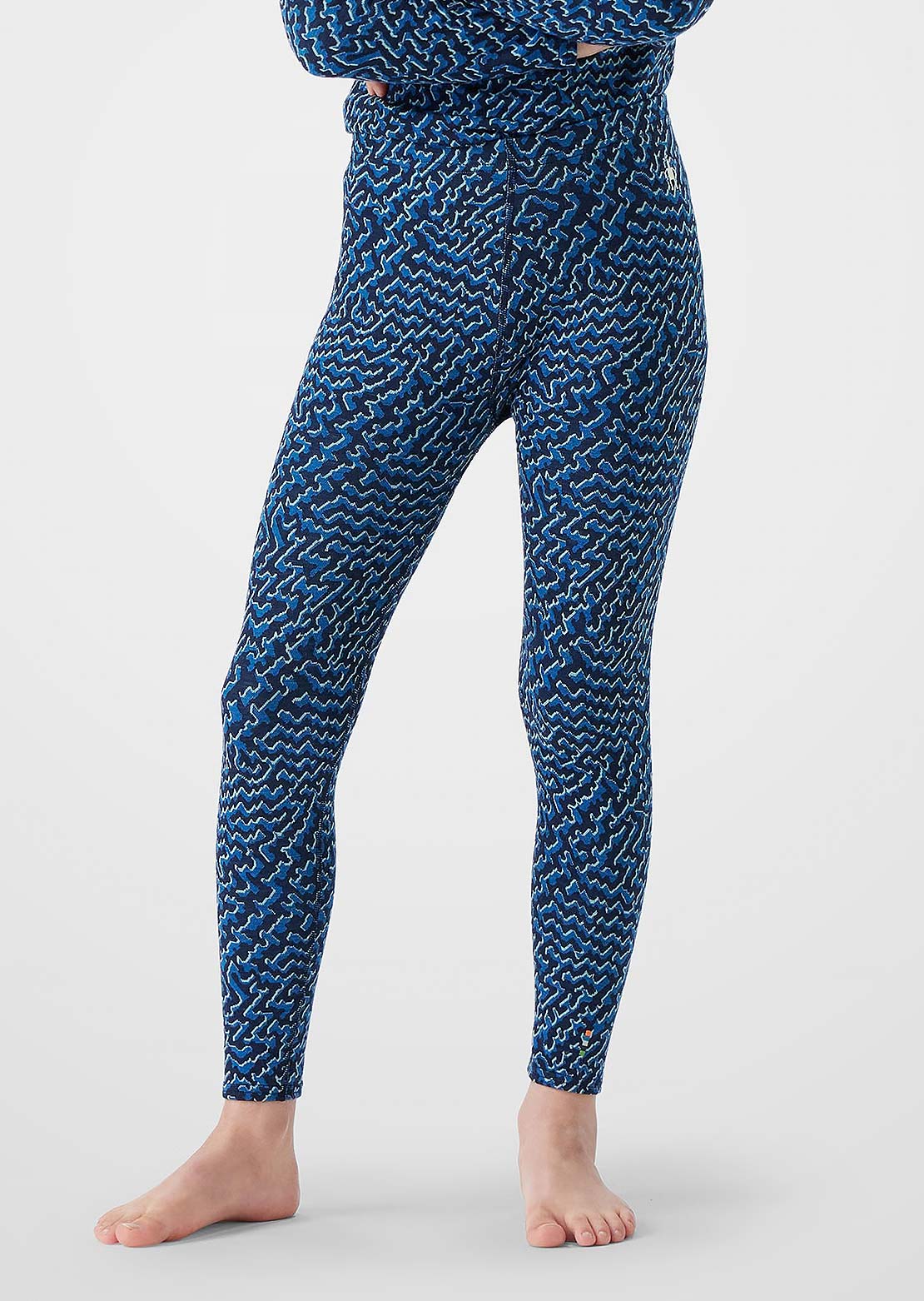 Smartwool Junior Classic Thermal Merino Base Layer Bottom Nival Blue Retro Line