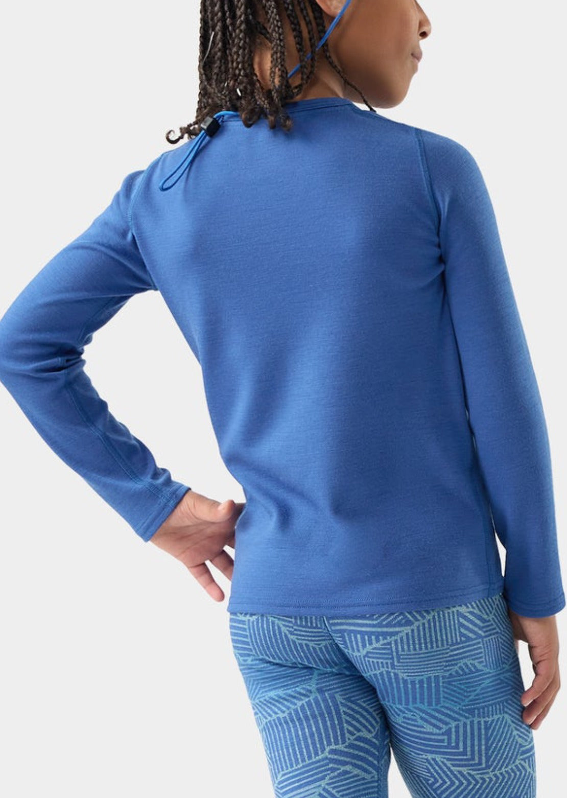 Smartwool Junior Classic Thermal Merino Base Layer Crew Boxed Top Royal Indigo