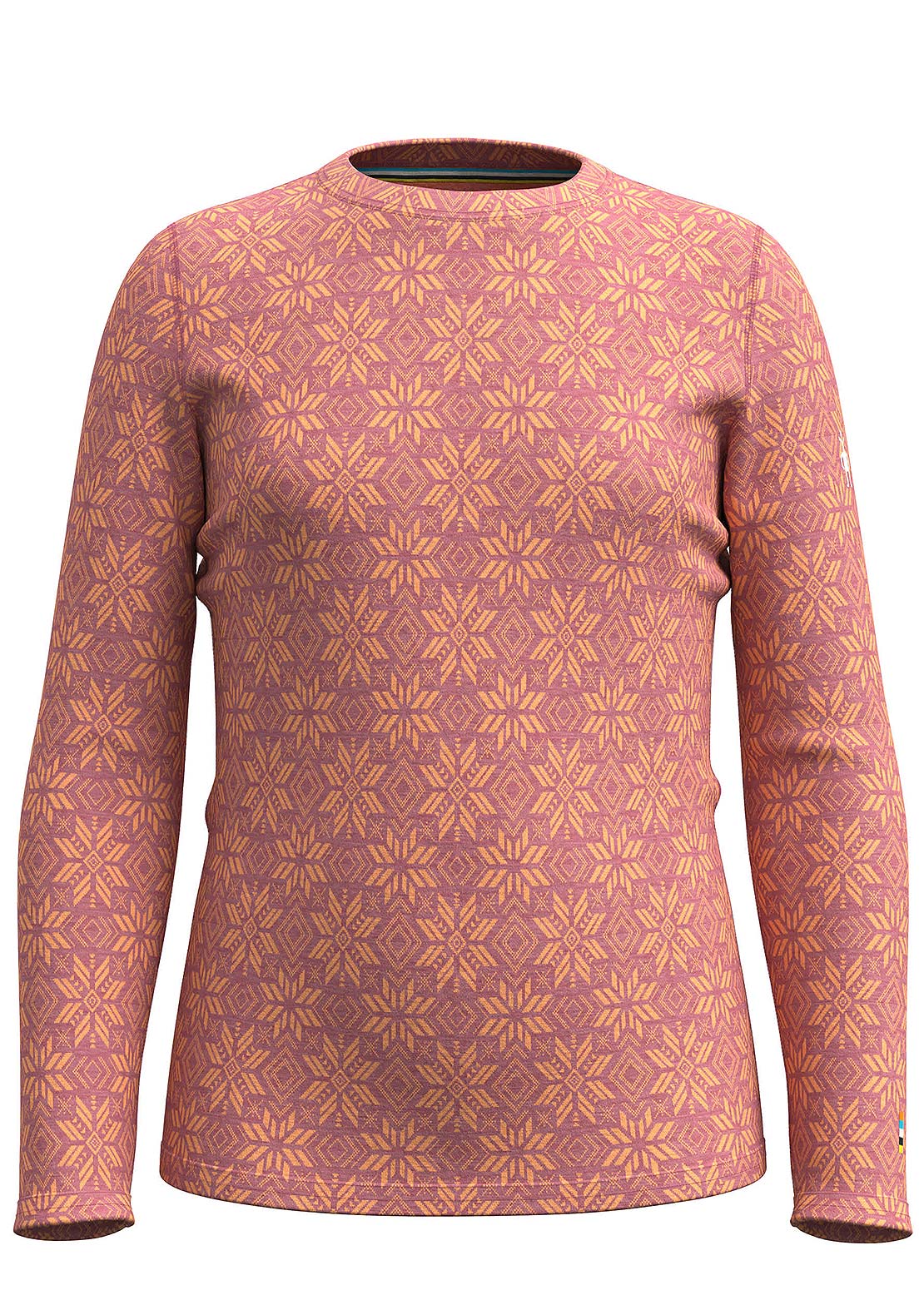 Smartwool Junior Classic Thermal Merino Crew Boxed Base Layer Top Garden Pink Digi Snow