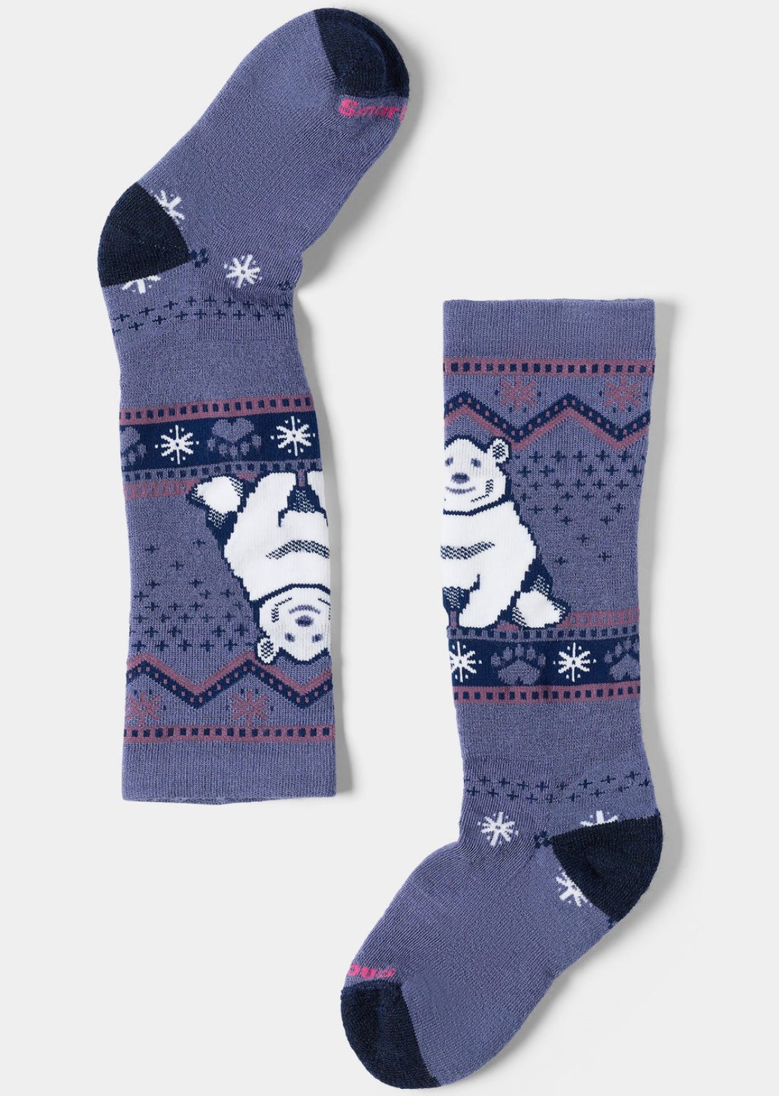 Smartwool Junior Wintersport Full Cushion Polar Bear OTC Socks Nightfall Blue