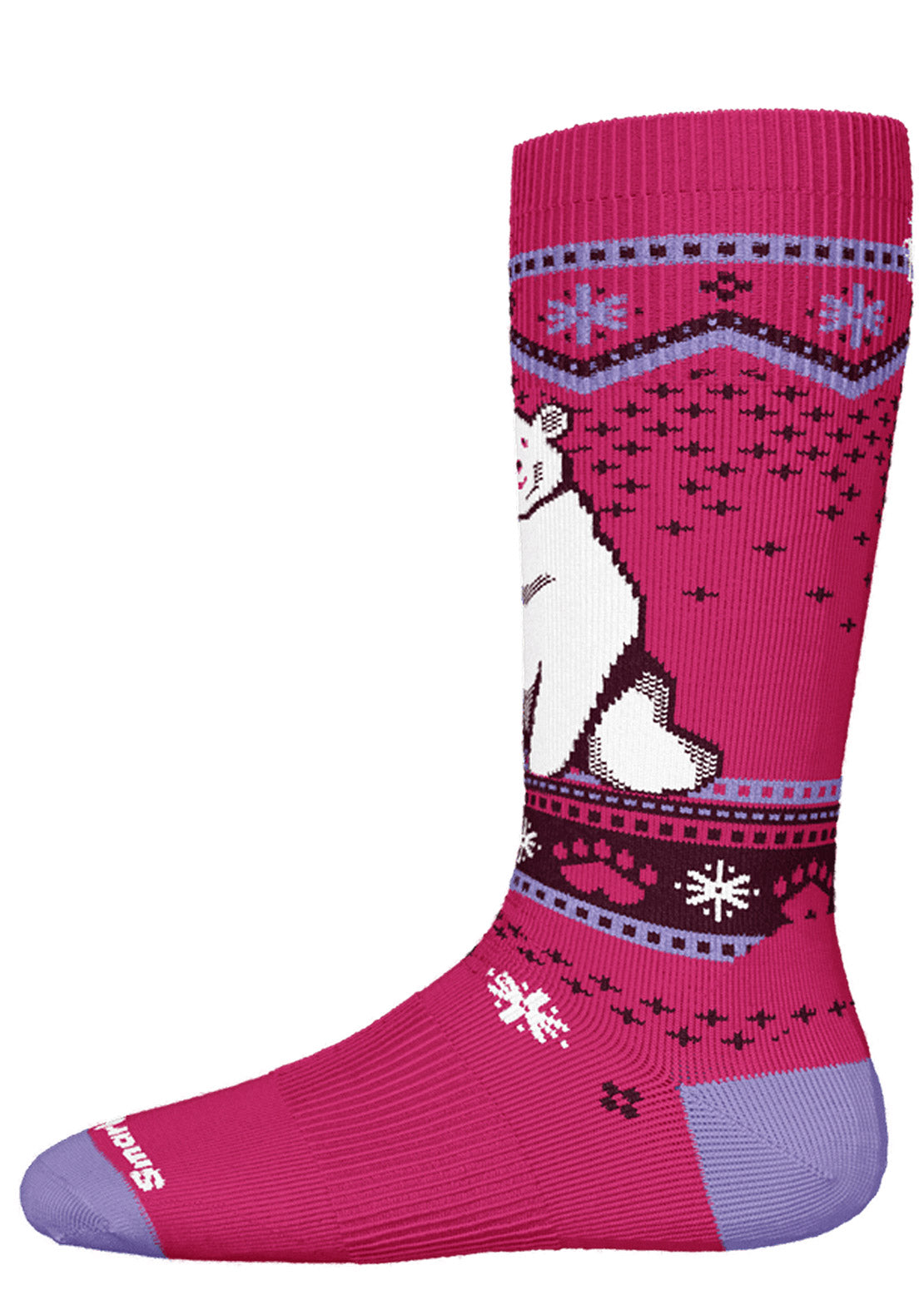 Smartwool Kids' Winter Socks - Polar Bear Pattern, Full Cushion, Over-the-Calf