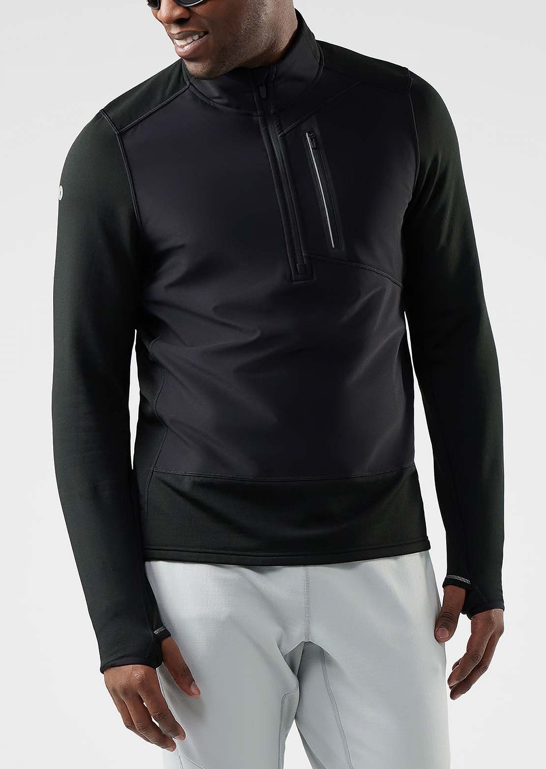 Smartwool Men's Active Fleece Wind 1/2 Zip Top Black