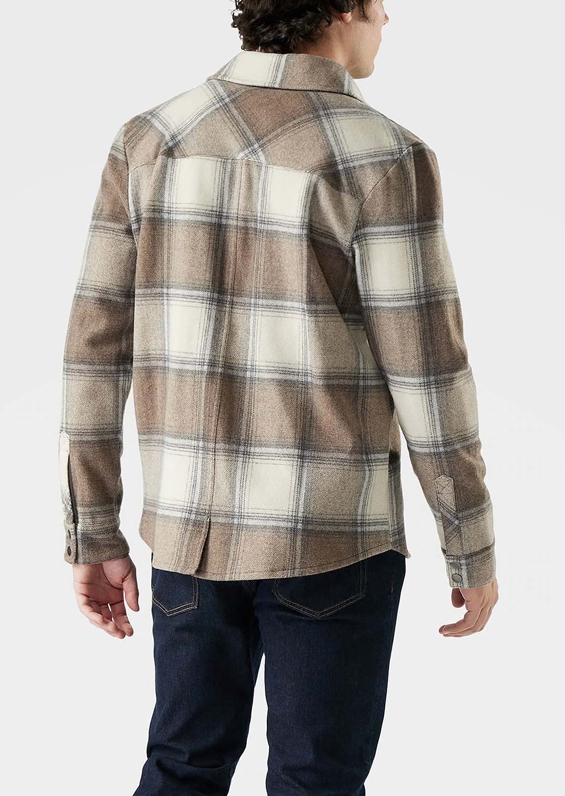 Smartwool Men's Anchor Line Button Up Shirt Almond Plaid