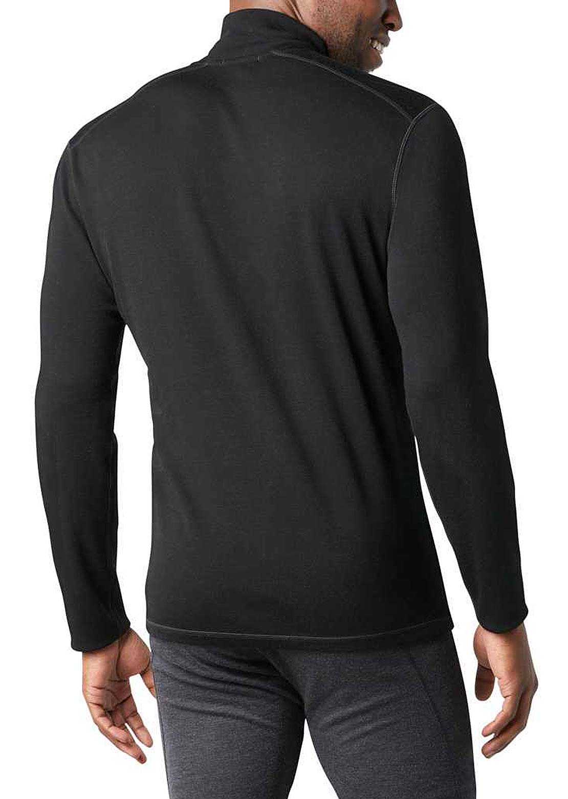 Smartwool Men's Classic Thermal Merino 1/4 Zip Base Layer Top Black