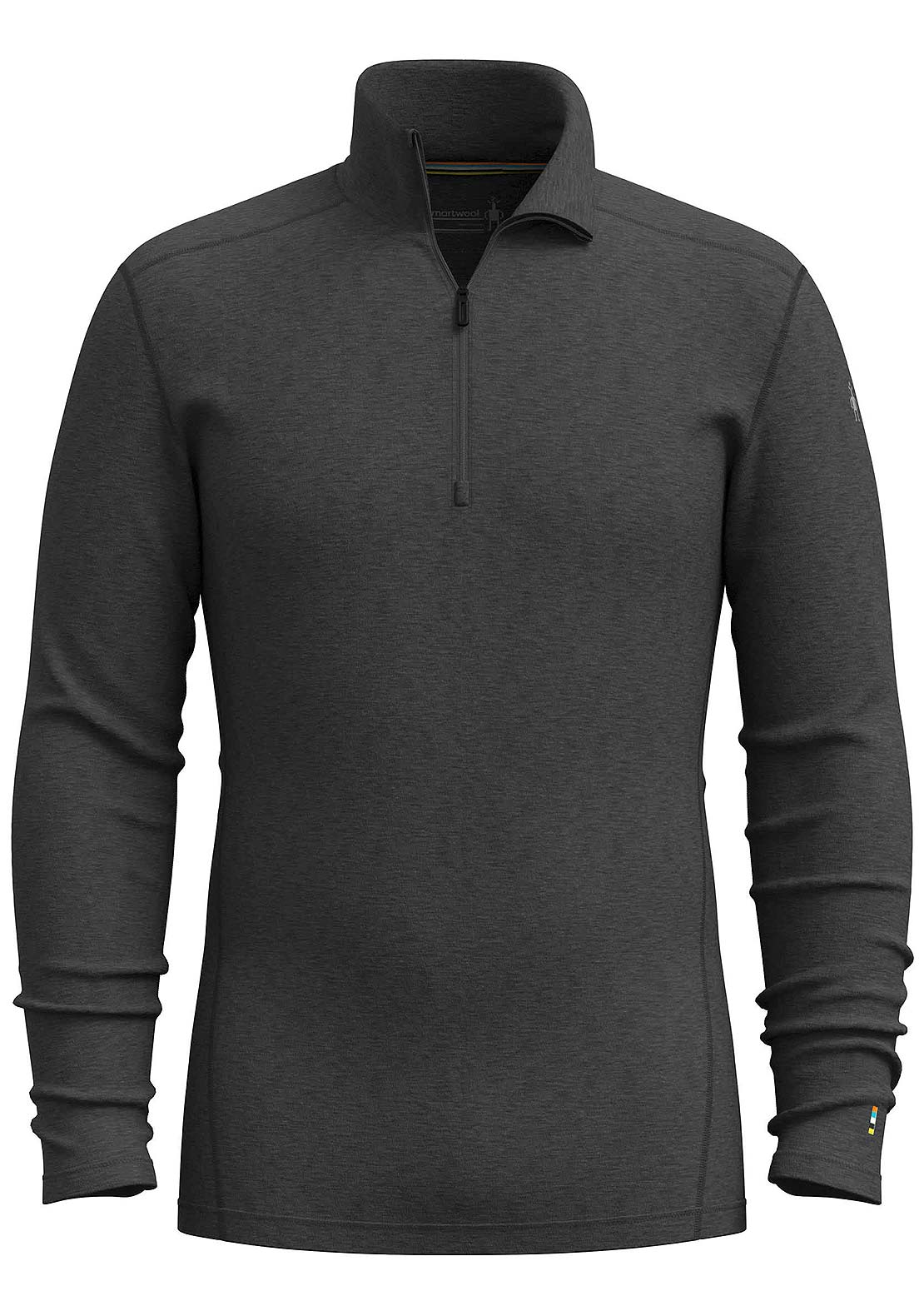 Smartwool Men's Classic Thermal Merino 1/4 Zip Base Layer Top Charcoal Heather